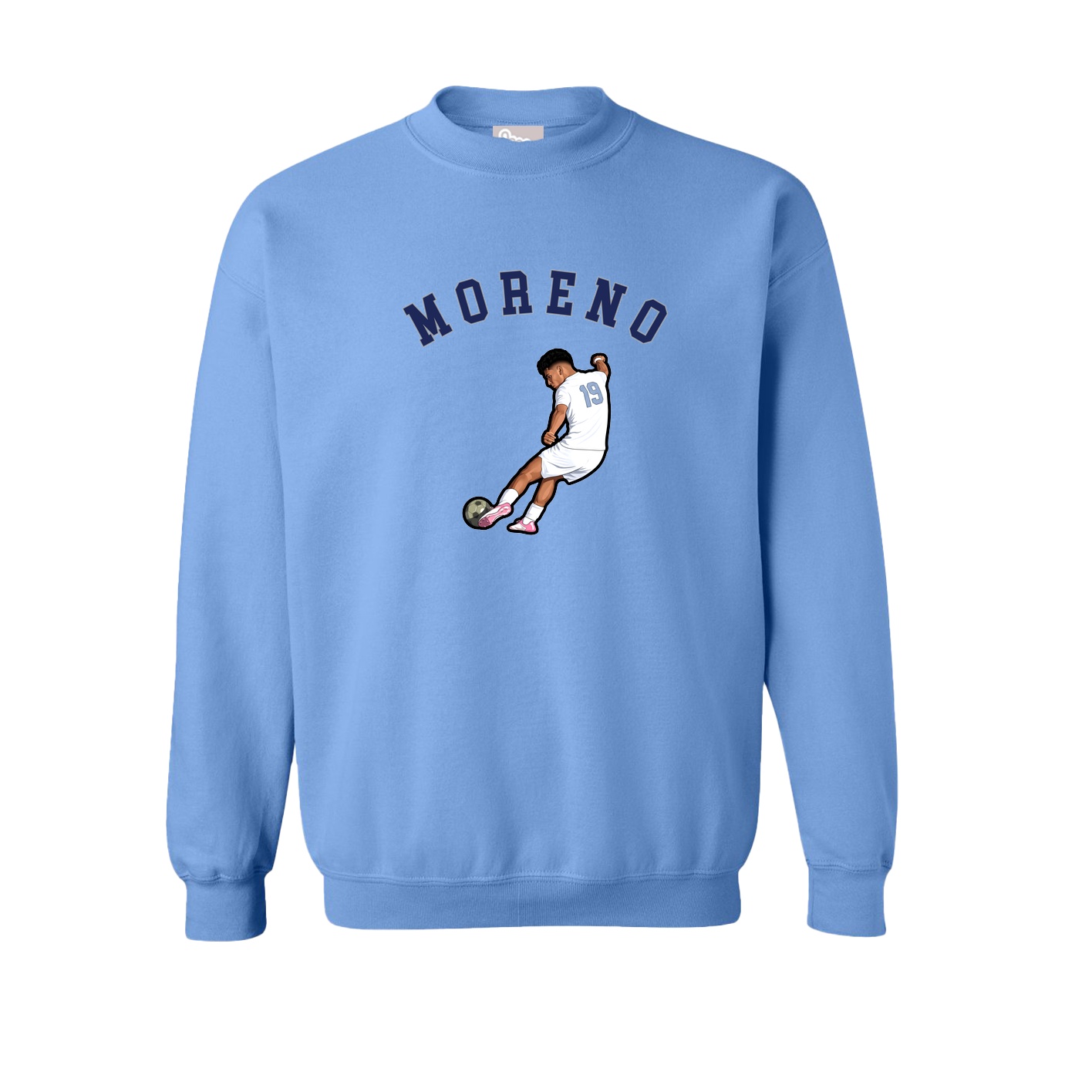 Fleece Crew — Shirsey Arch in Powder Blue