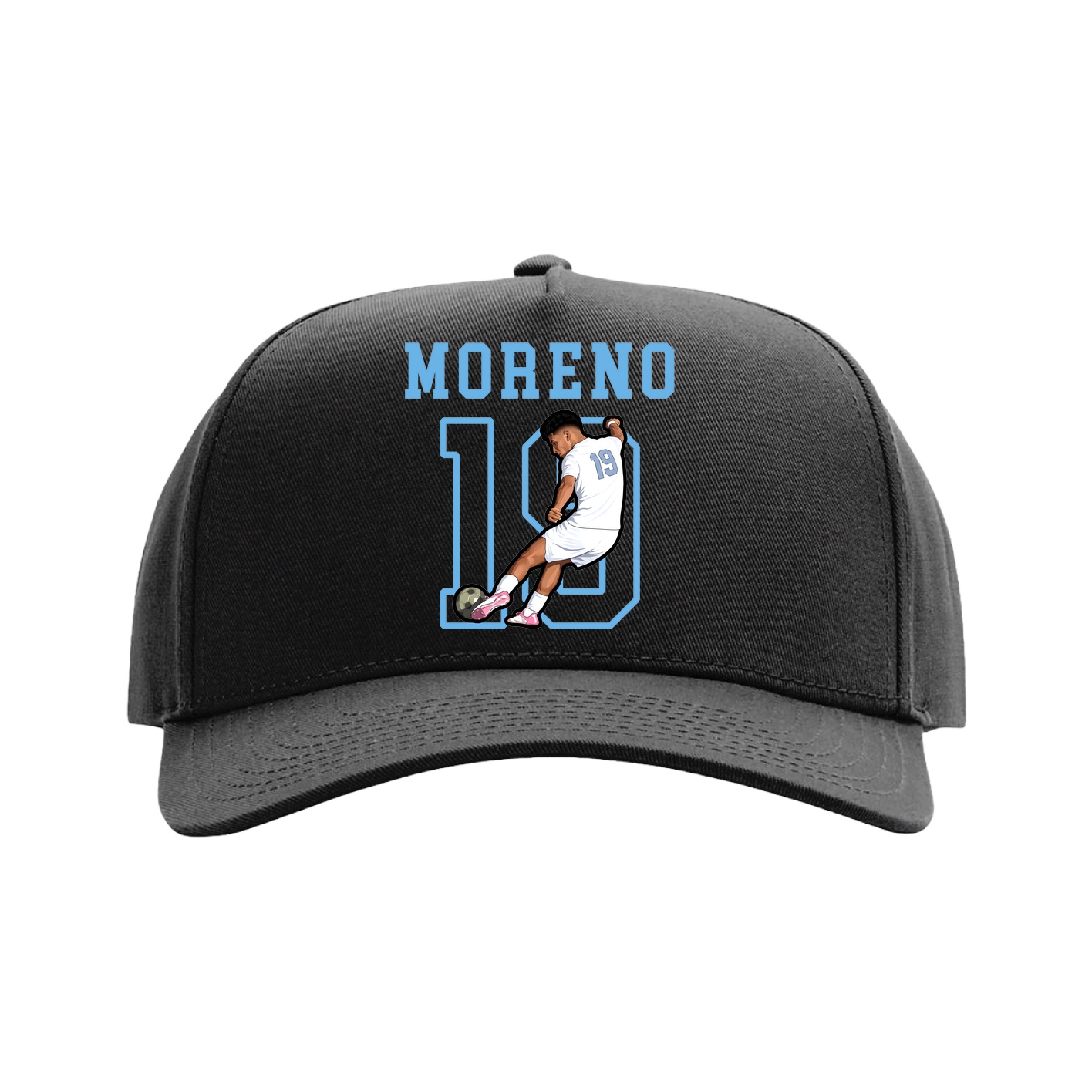 Full Fabric Five-Panel Champ Cap — Shirsey in Black