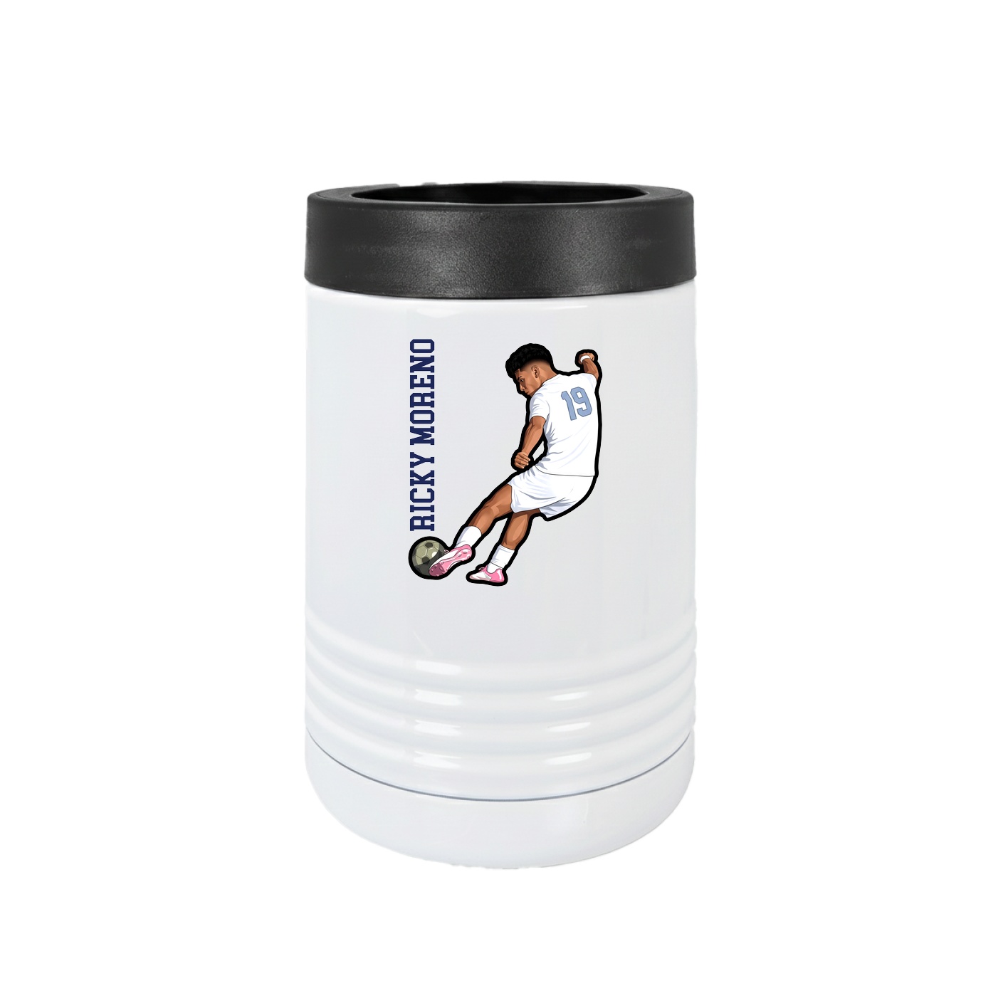 Beverage Holder — Name Vertical in White