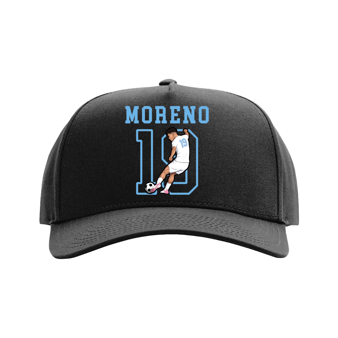 Full Fabric Five-Panel Champ Cap — Shirsey in Black