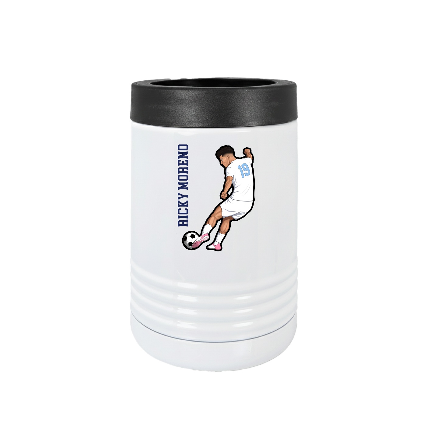 Beverage Holder — Name Vertical in White