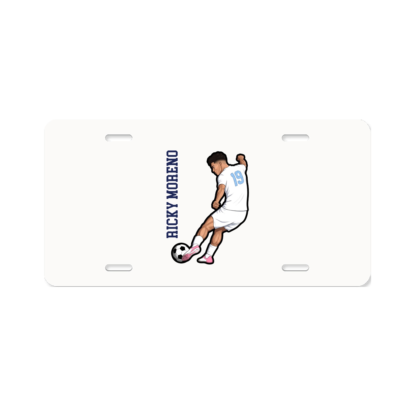 License Plate — Name Vertical in Classic