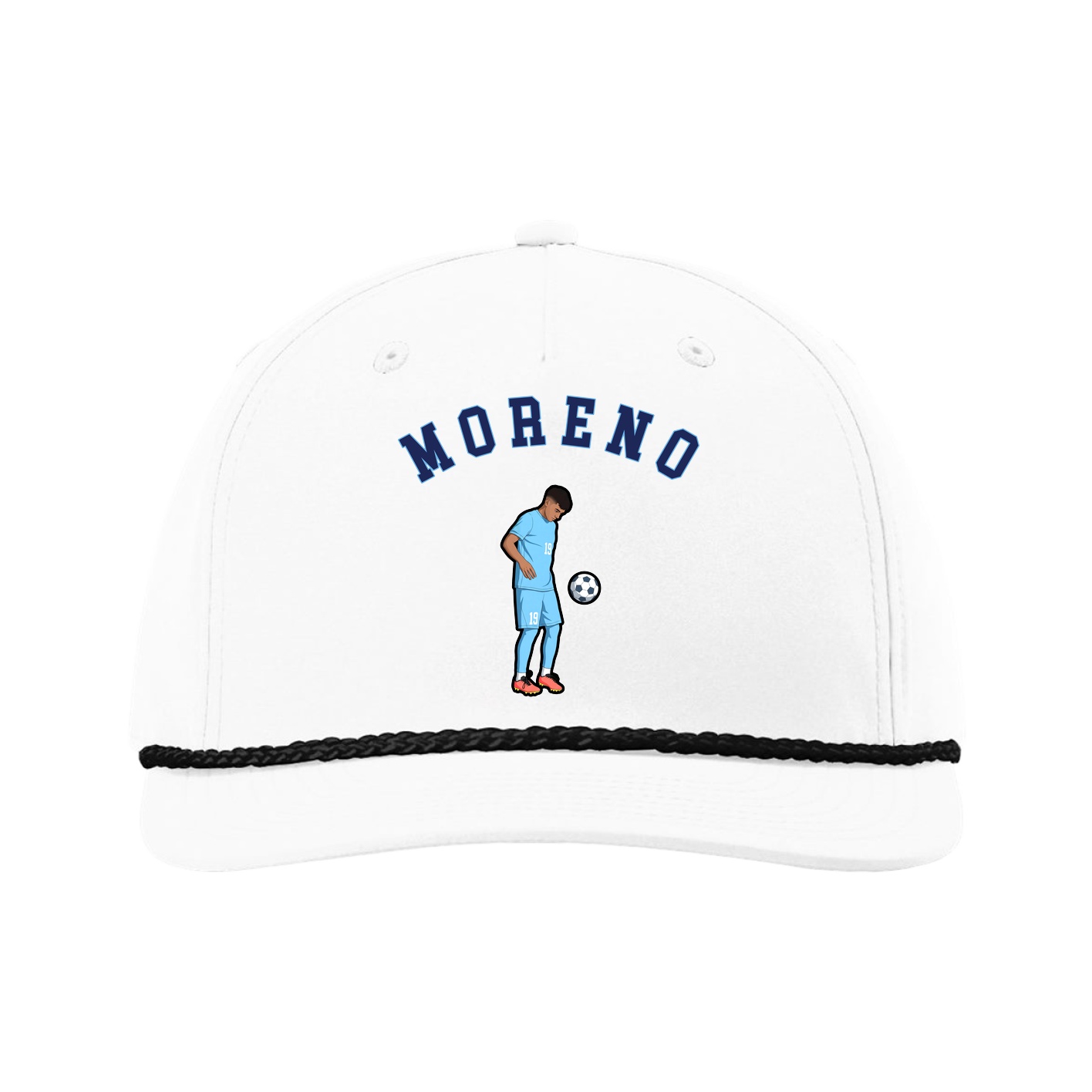 Five-Panel Classic Rope Cap — Shirsey Arch in White