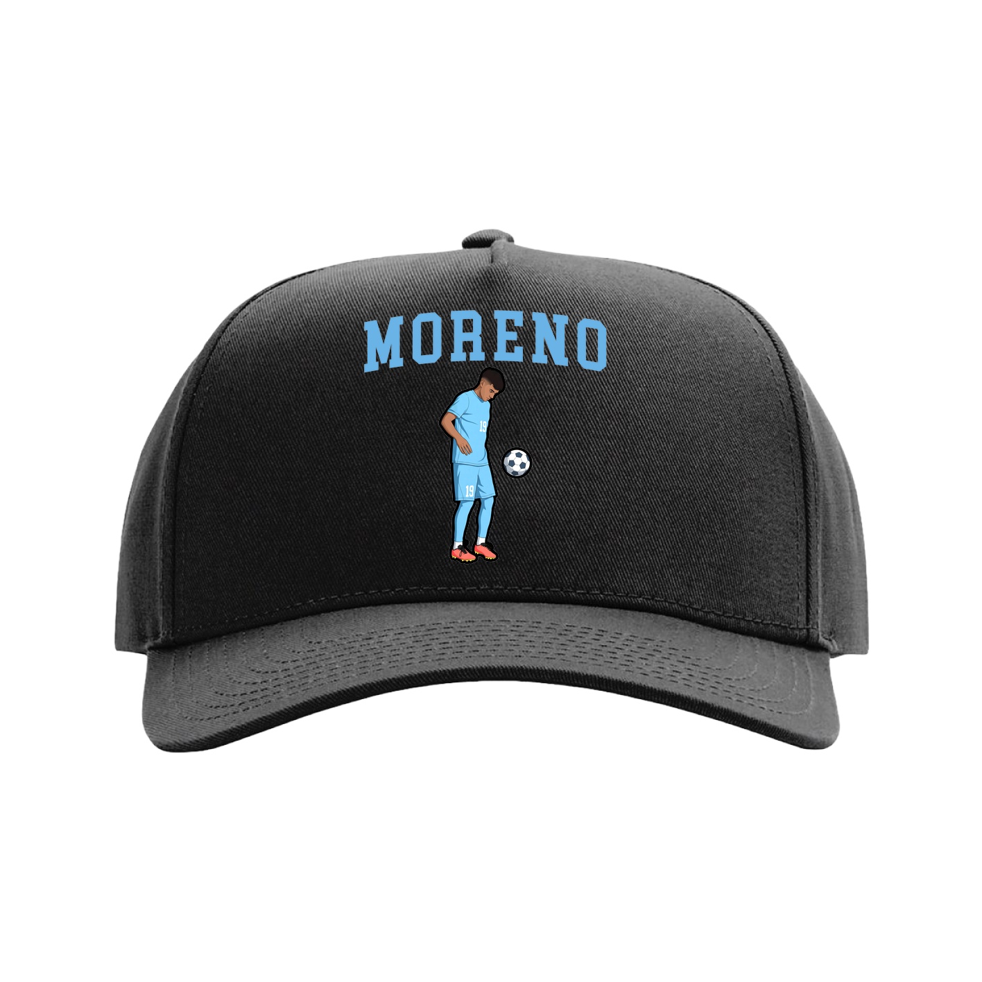 Full Fabric Five-Panel Champ Cap — Shirsey in Black