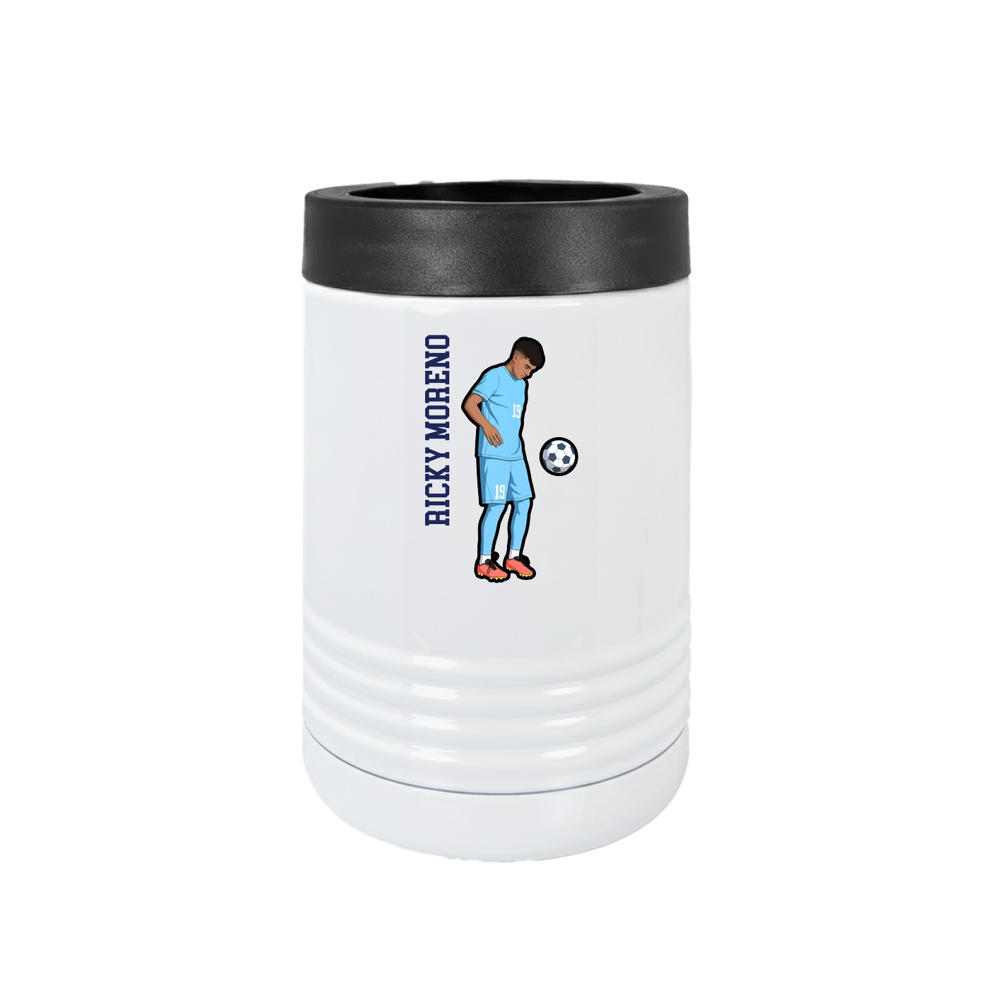 Beverage Holder — Name Vertical in White