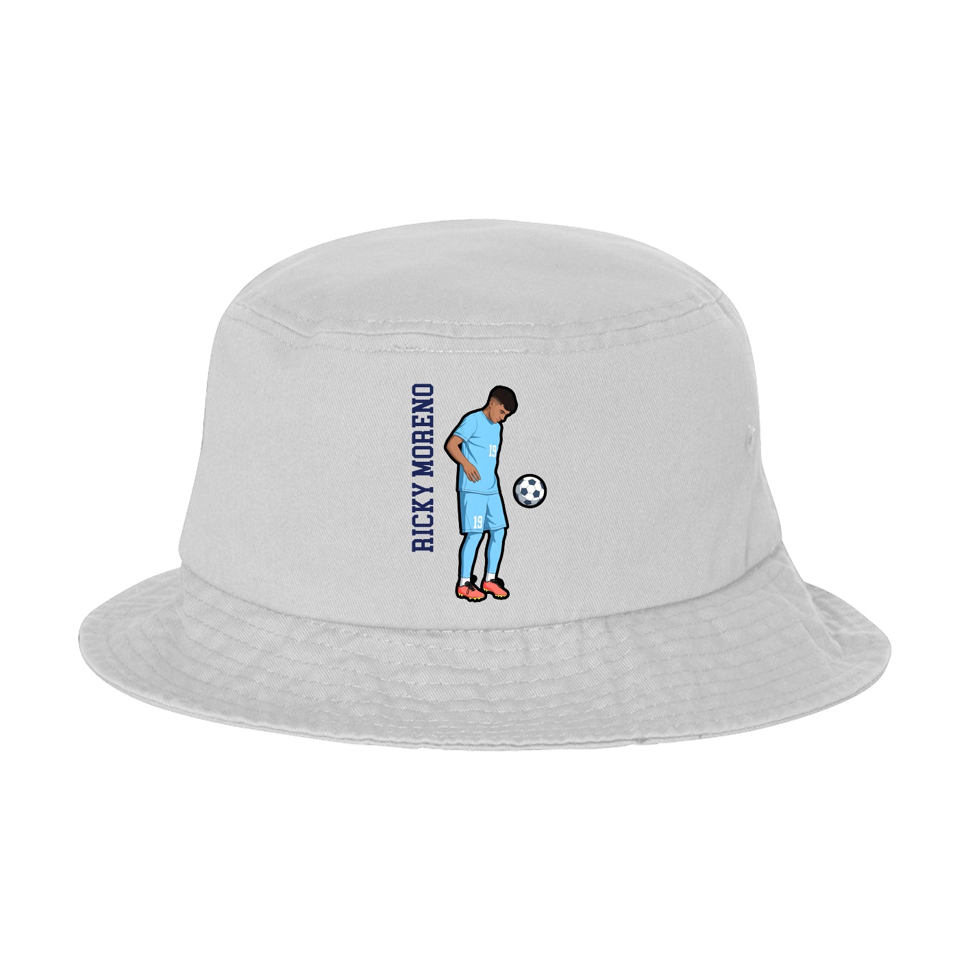 Bucket Cap — Name Vertical in White