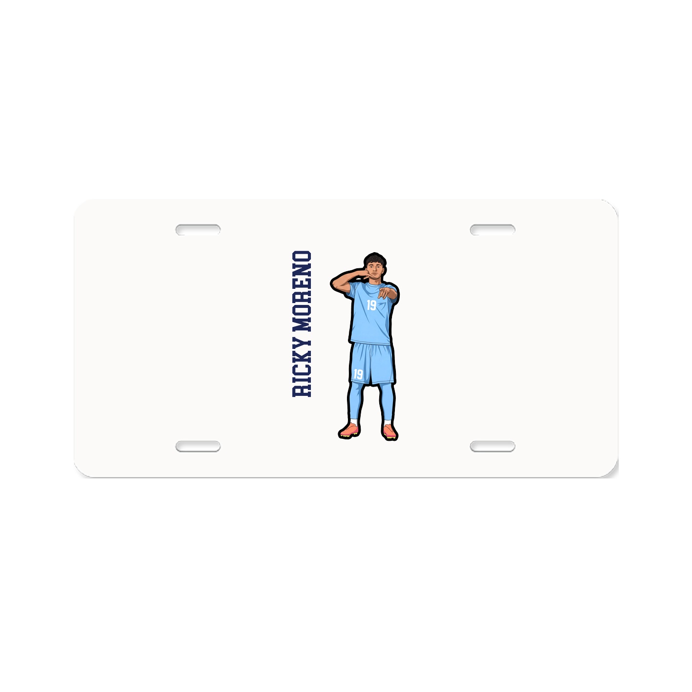 License Plate — Name Vertical in Classic