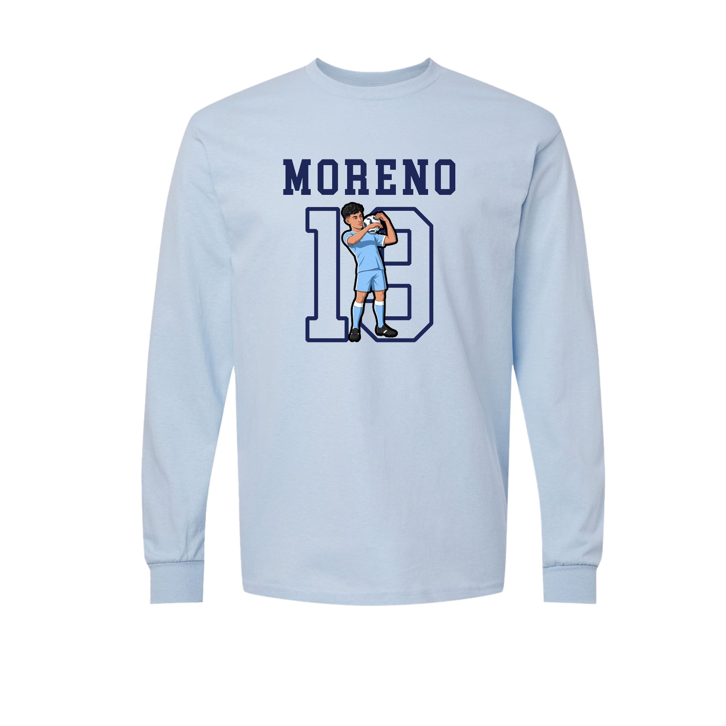 Long Sleeve Tee — Shirsey in Light Blue