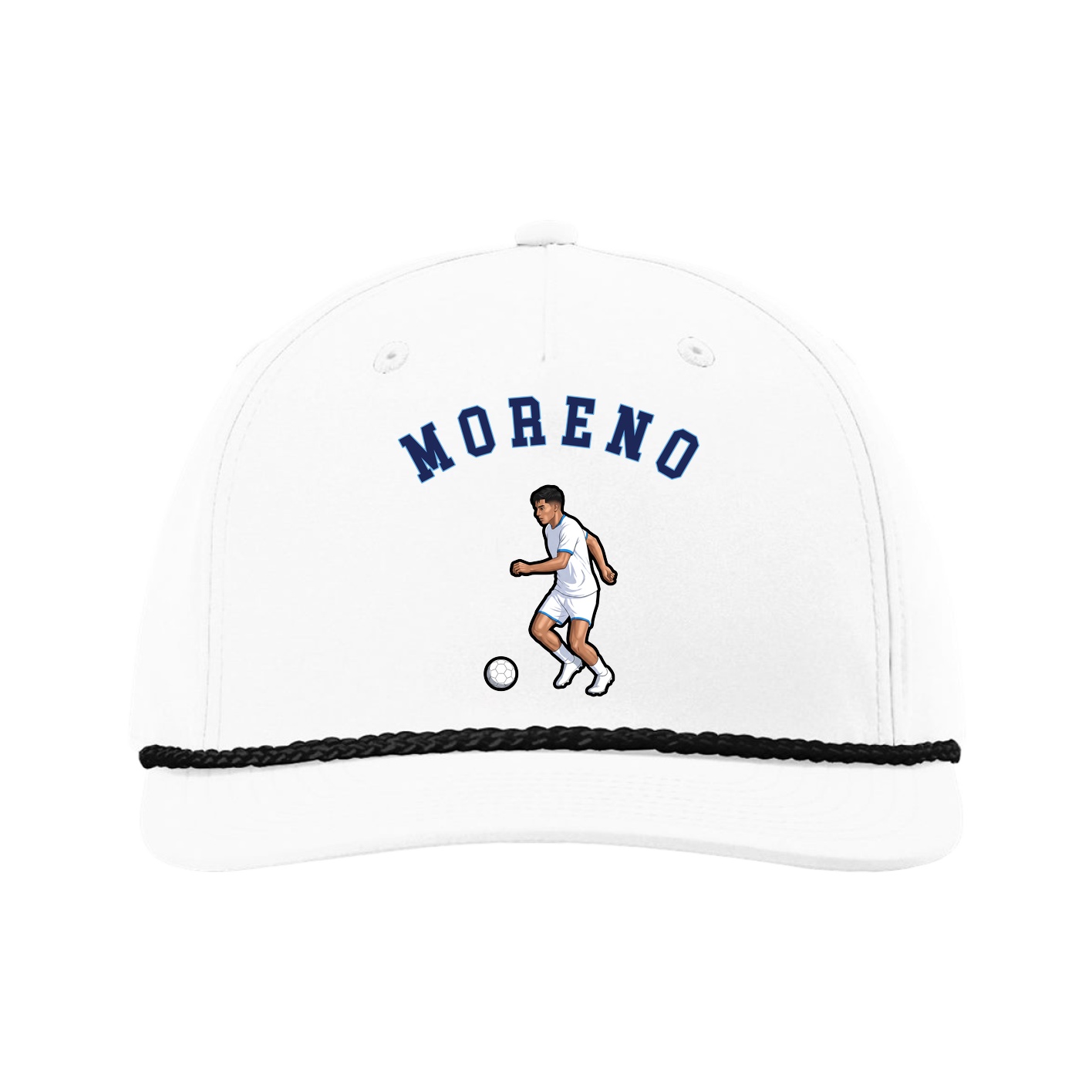 Five-Panel Classic Rope Cap — Shirsey Arch in White