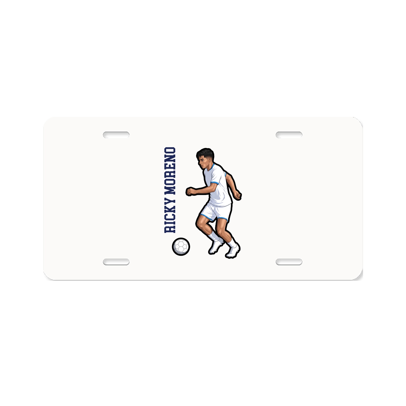 License Plate — Name Vertical in Classic