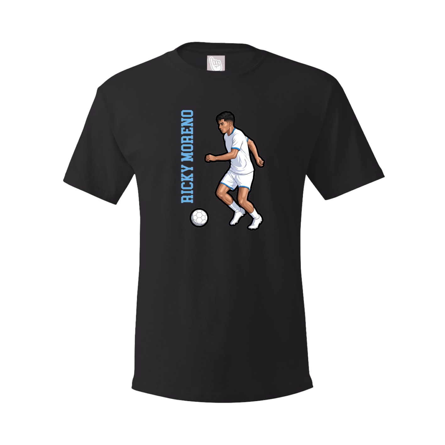 Youth Tee — Name Vertical in Black