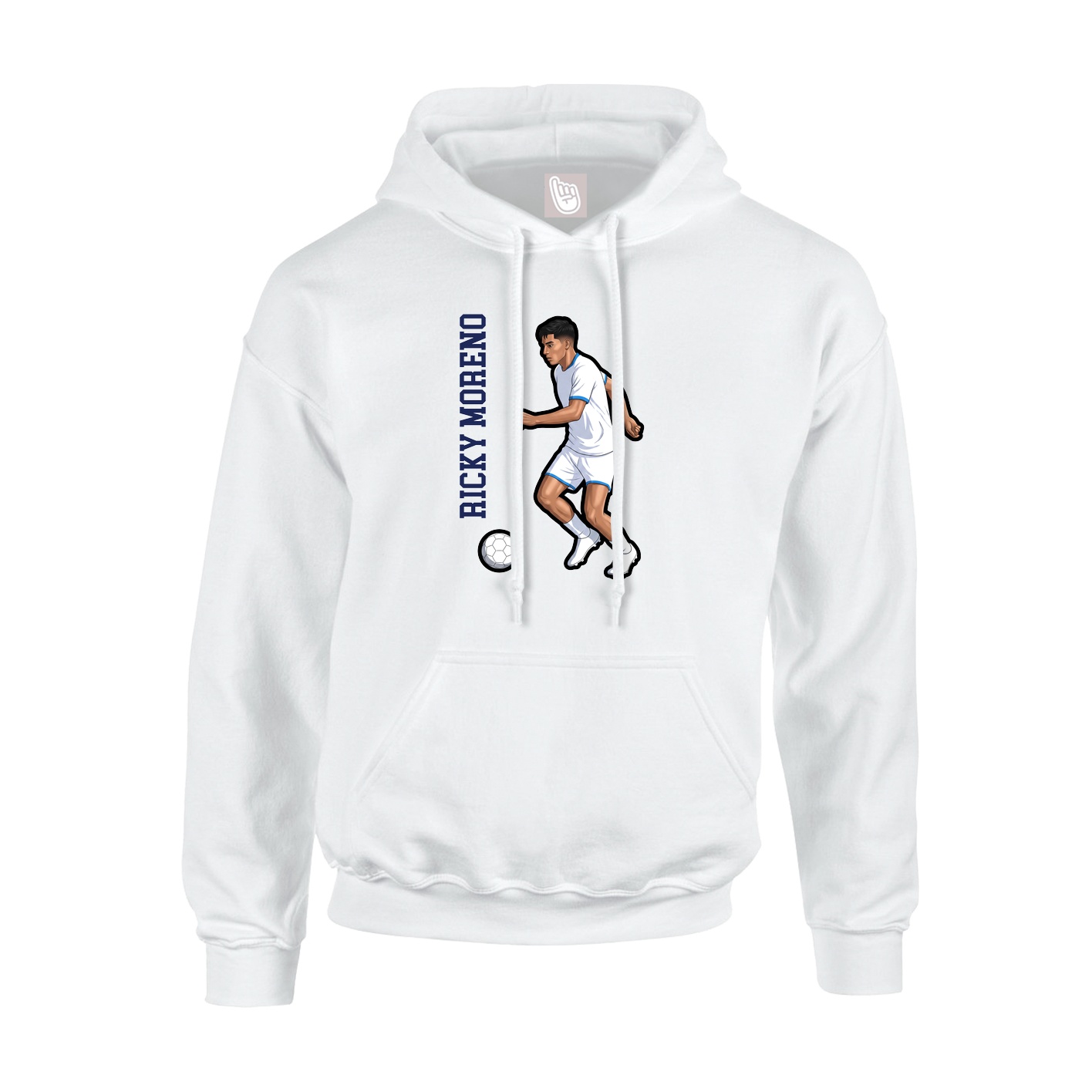 Hoodie — Name Vertical in White