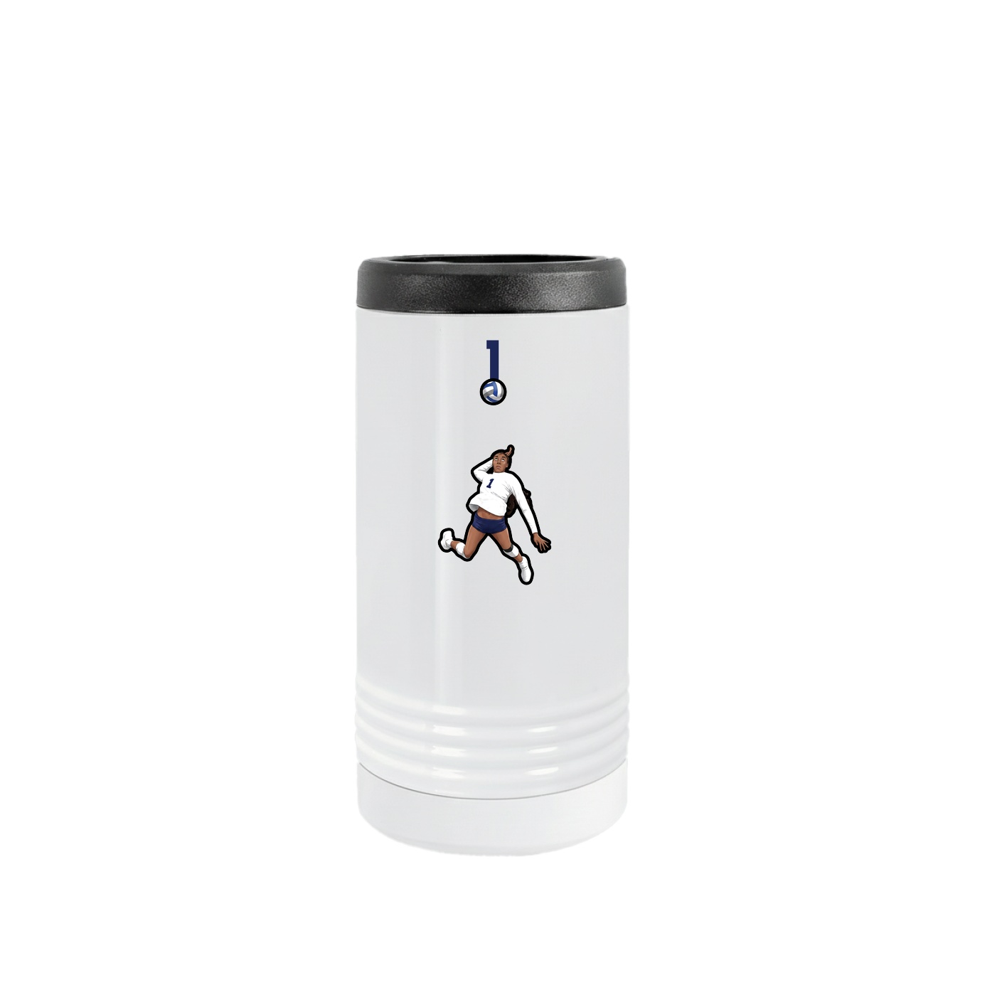 Slim Beverage Holder — Number Top in White