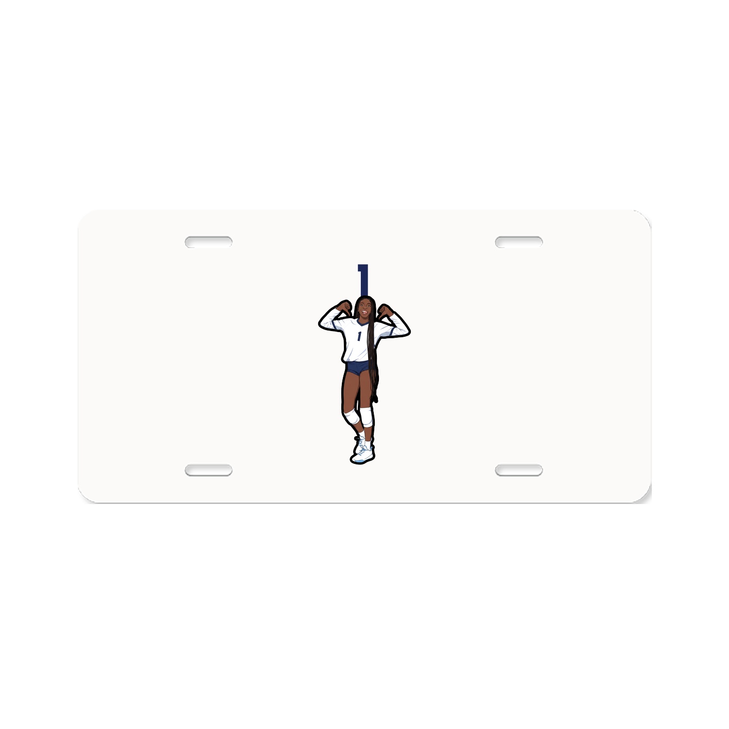 License Plate — Number Top in Classic