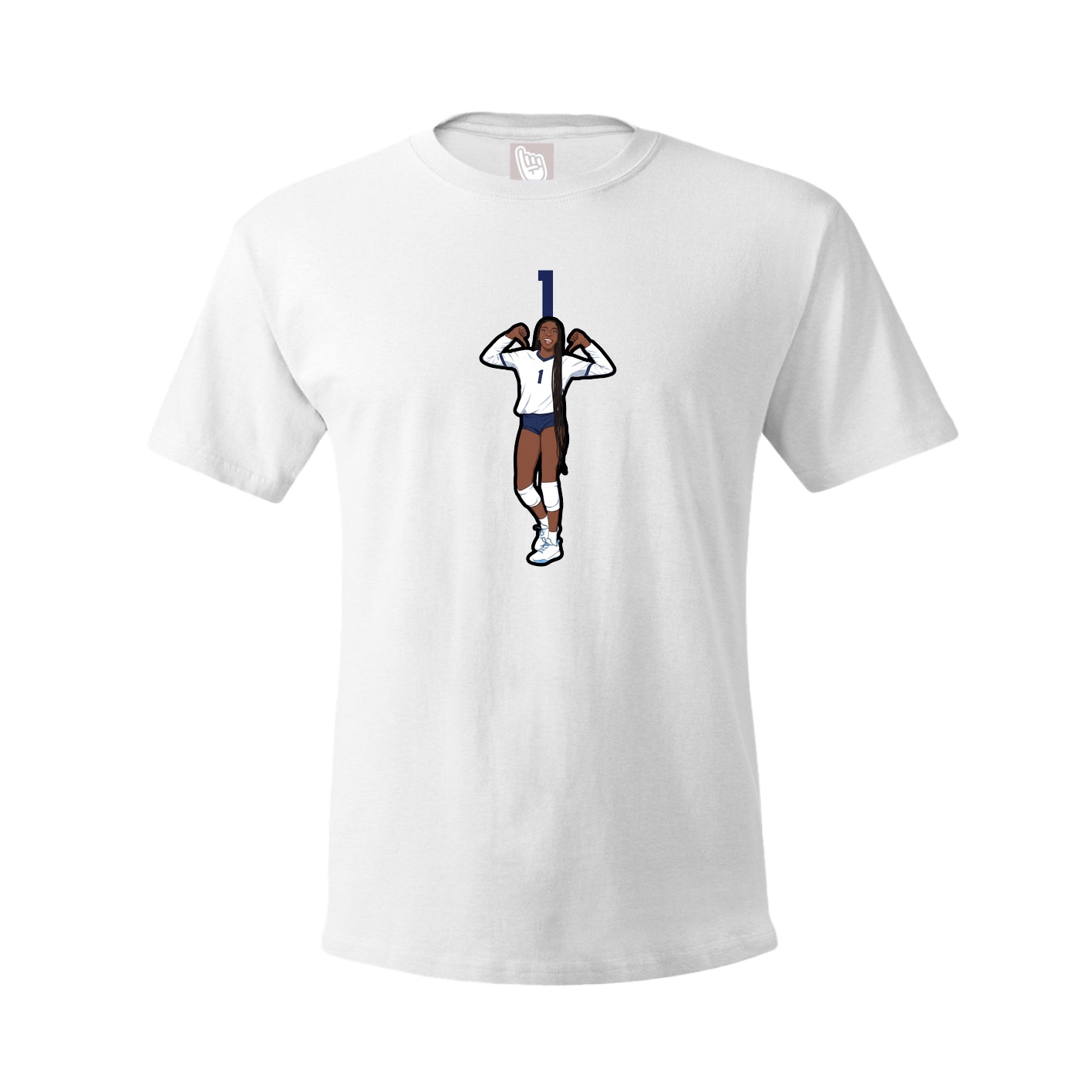 Youth Tee — Number Top in White