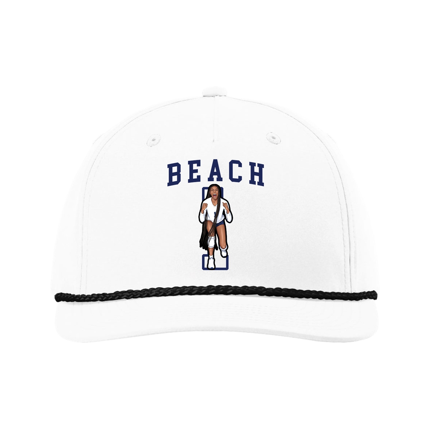 Five-Panel Classic Rope Cap — Shirsey in White