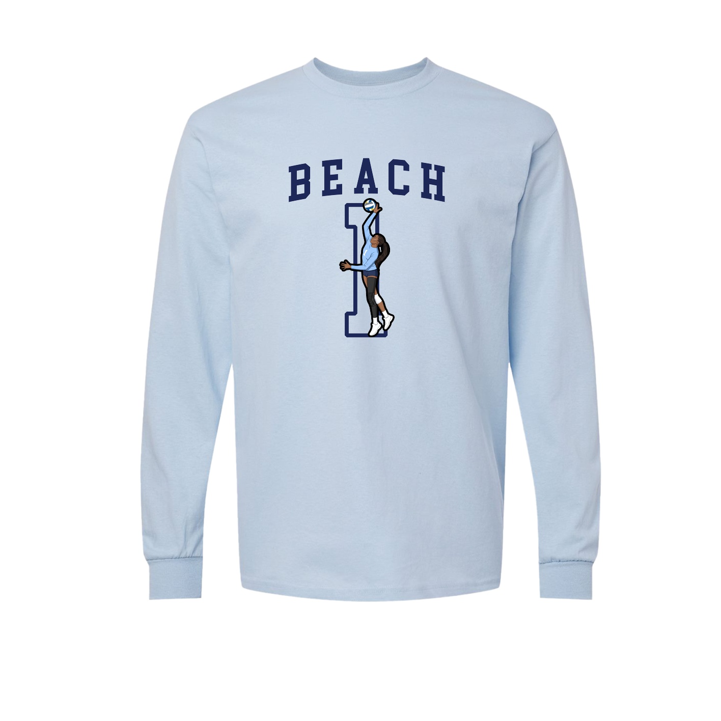 Long Sleeve Tee — Shirsey in Light Blue