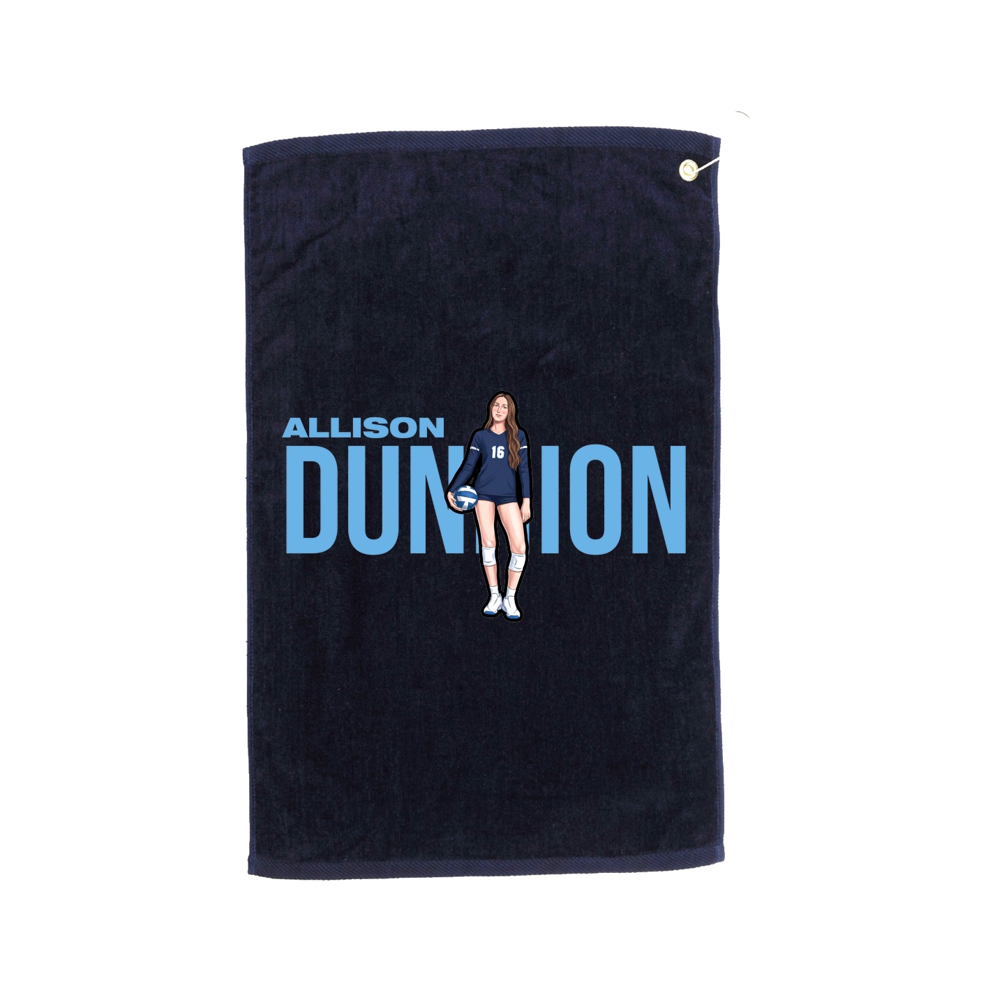 Golf Towel — Player Name in Navy