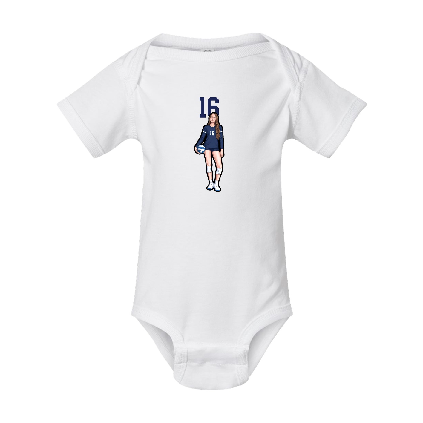 Baby Onesie — Number Top in White