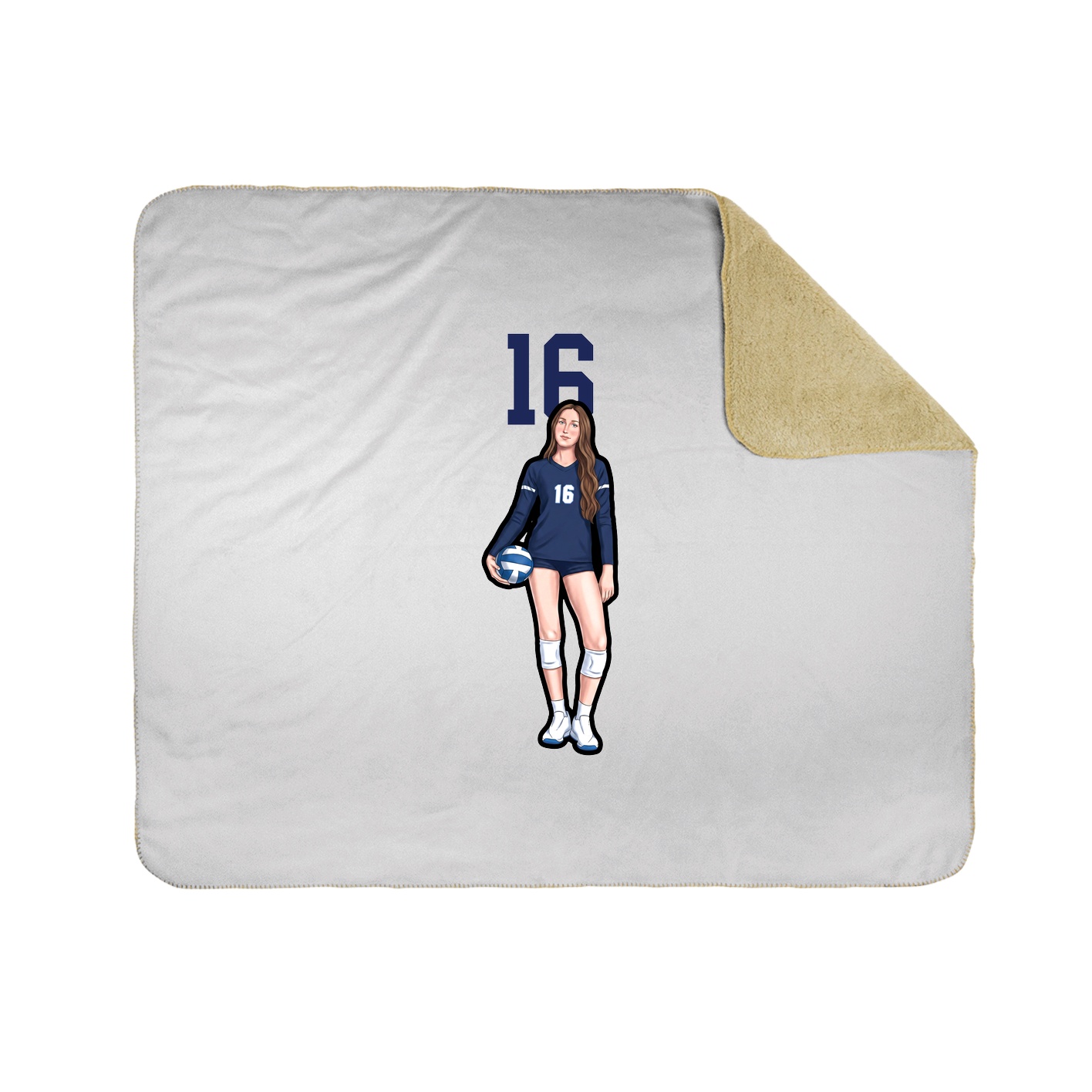 Throw Blanket — Number Top in White