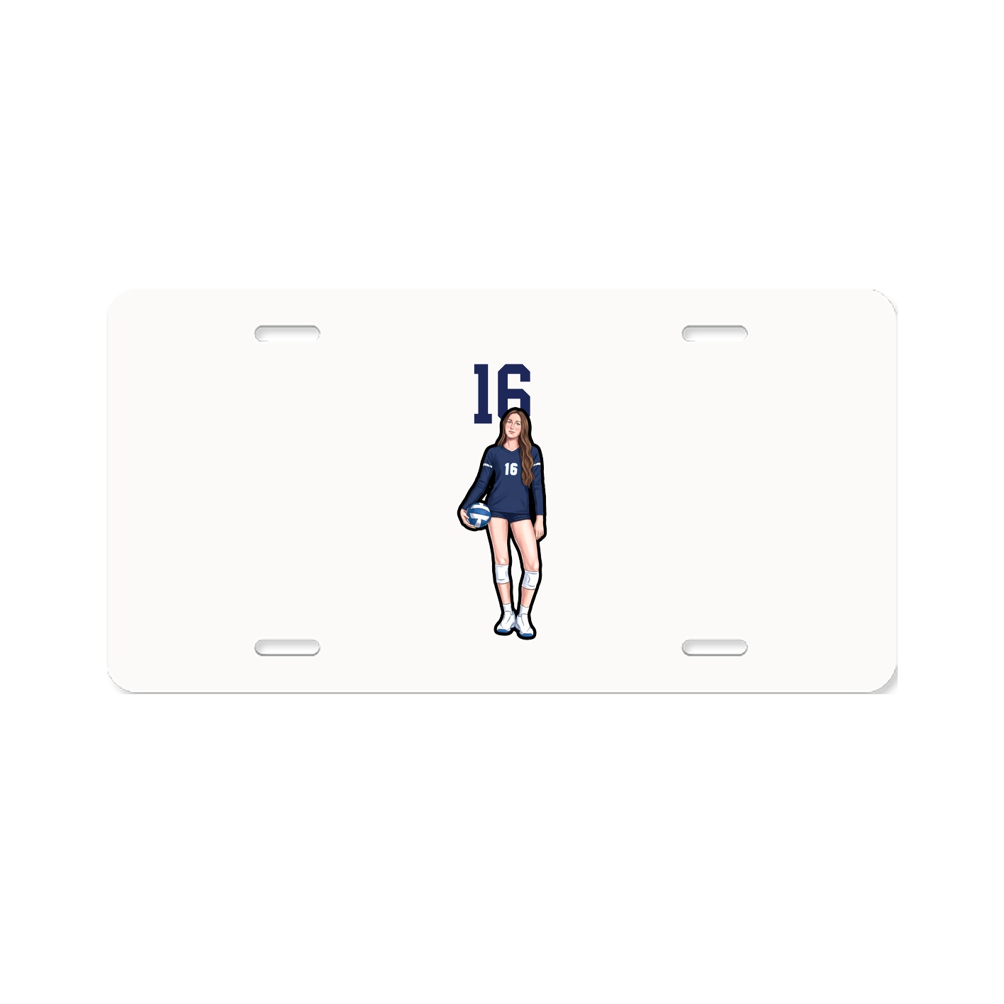 License Plate — Number Top in Classic