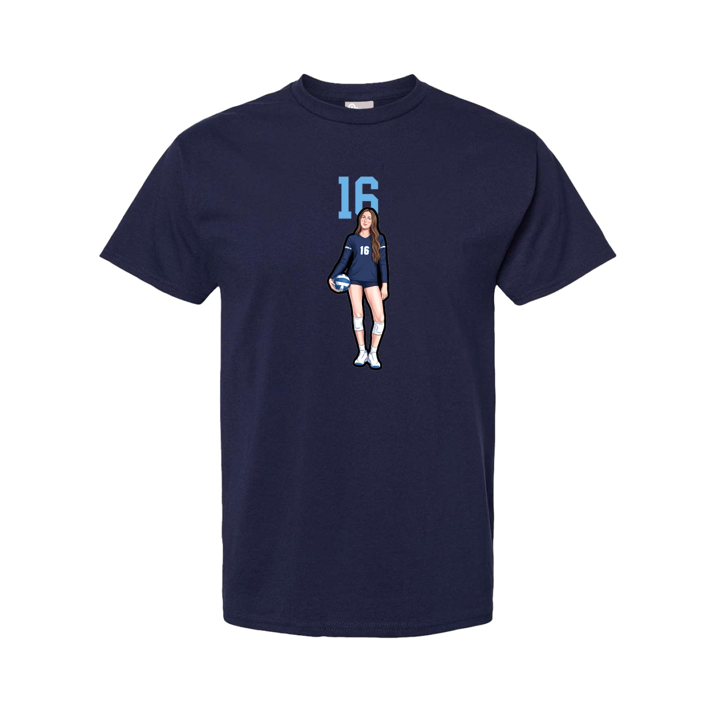 Youth Tee — Number Top in Navy