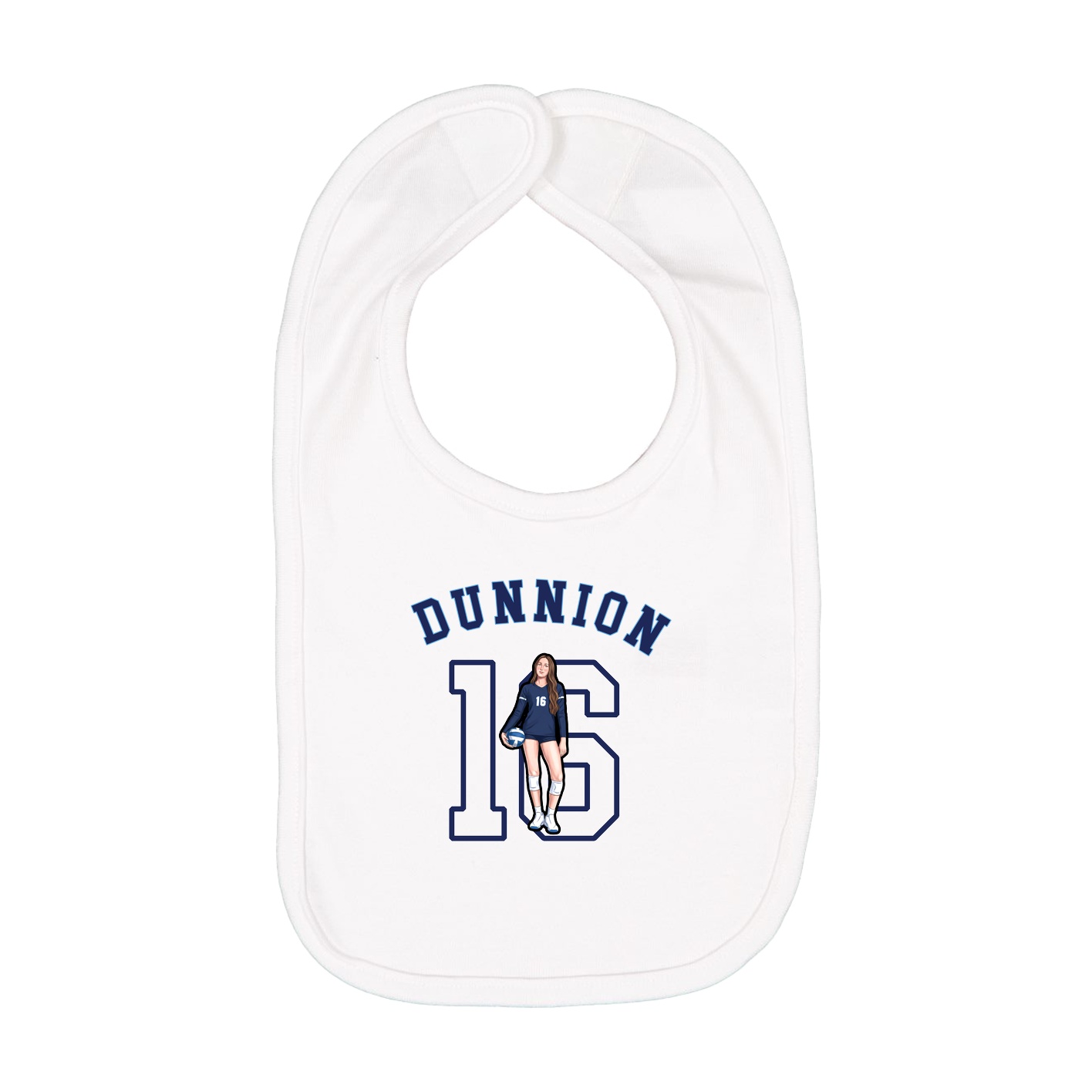Infant Bib — Shirsey Arch in White
