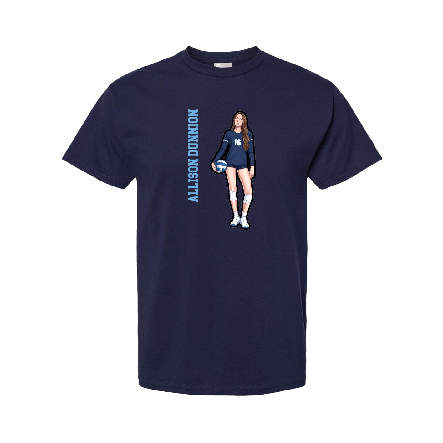 Tee — Name Vertical in Navy