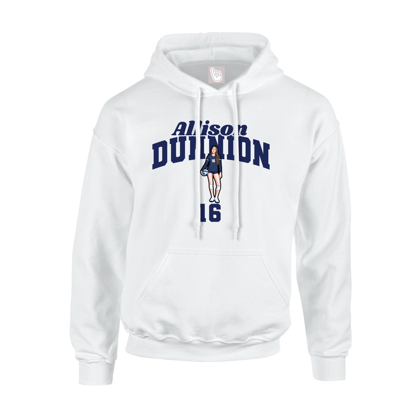 Youth Hoodie — Signature Arch in White