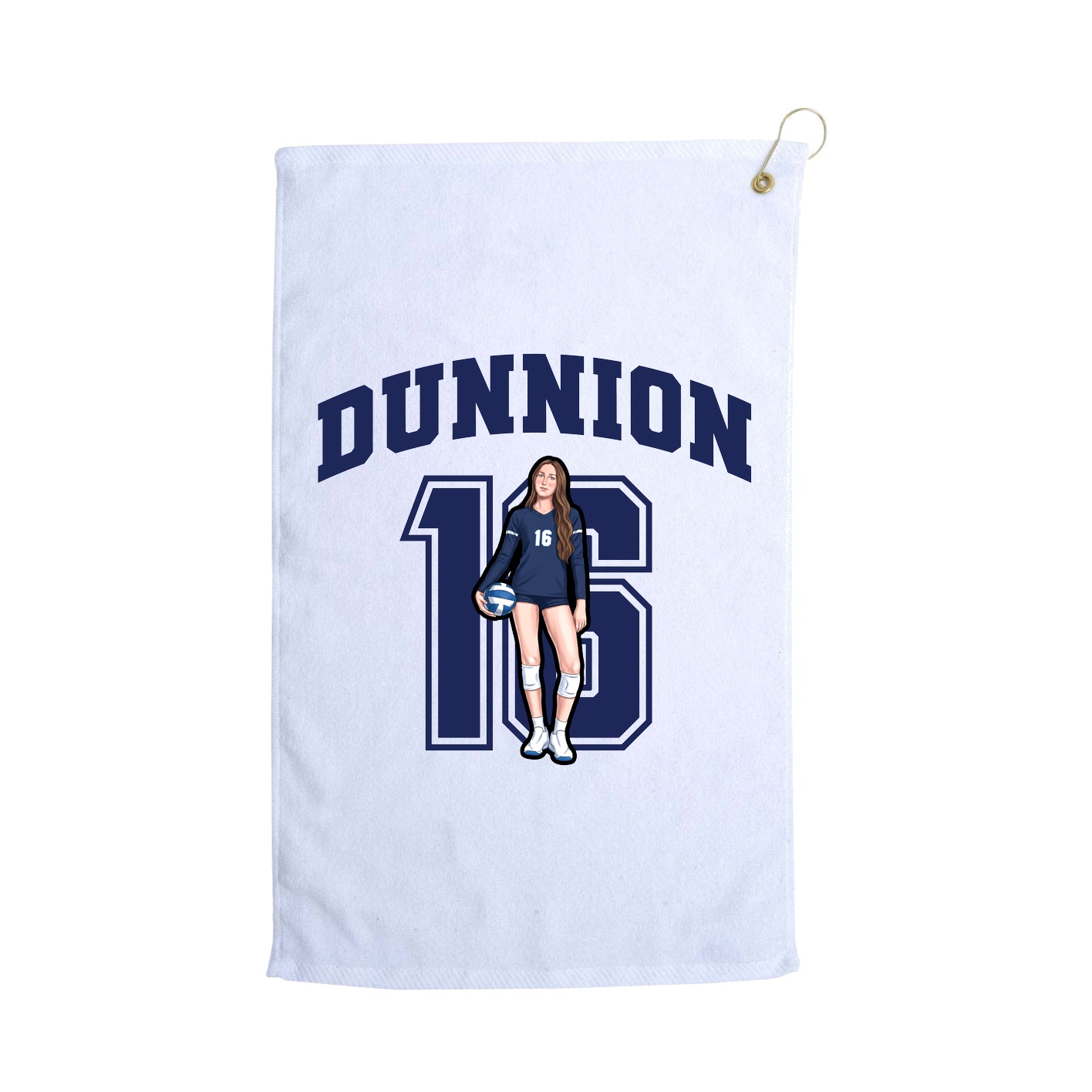 Golf Towel — Number in White