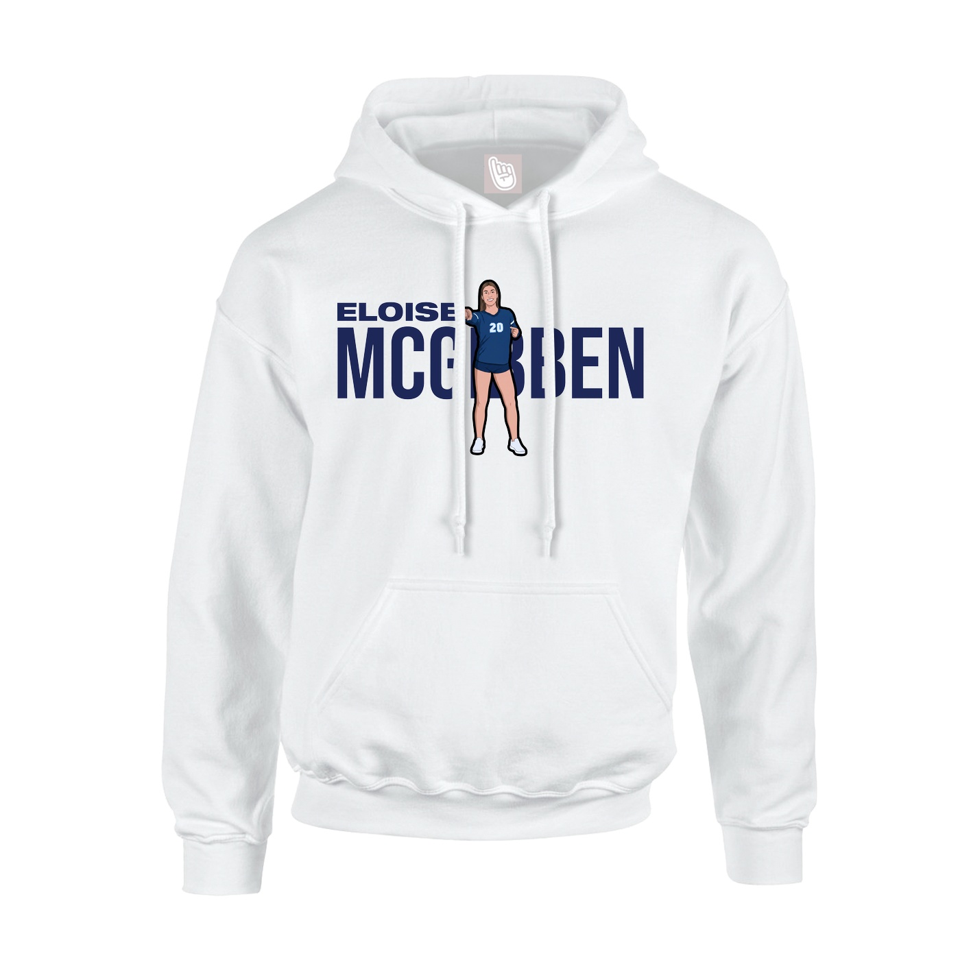 Hoodie — Player Name in White