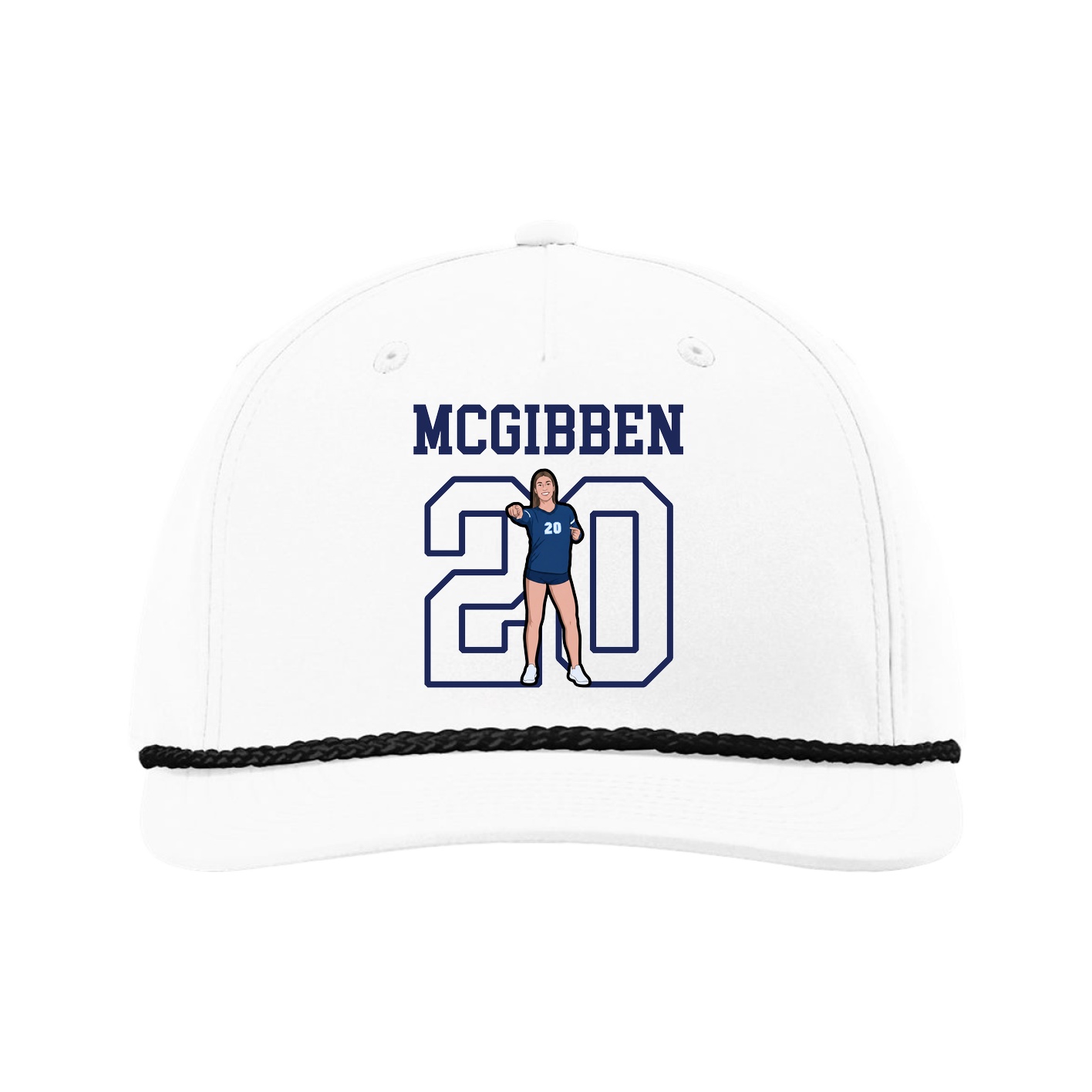 Five-Panel Classic Rope Cap — Shirsey in White