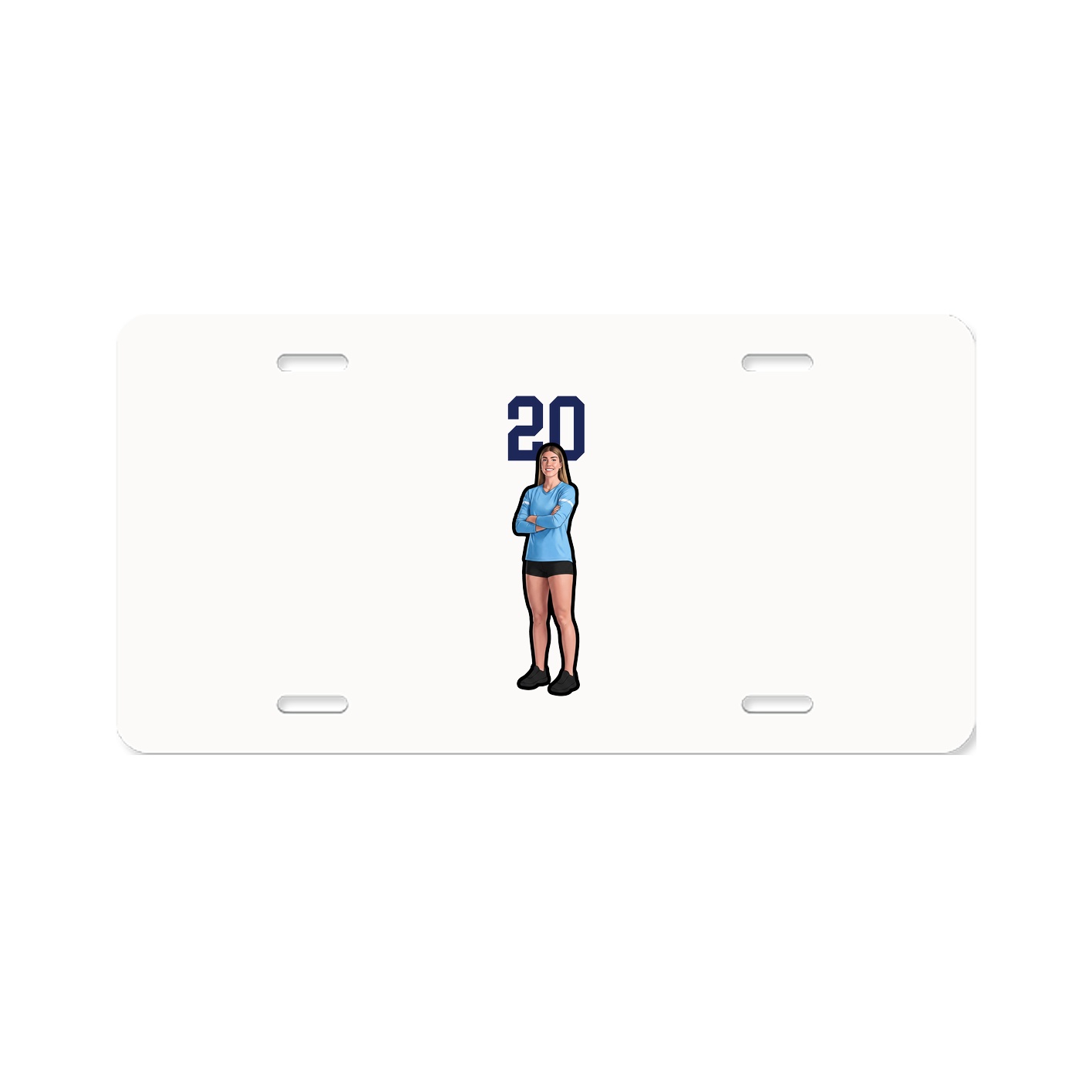 License Plate — Number Top in Classic