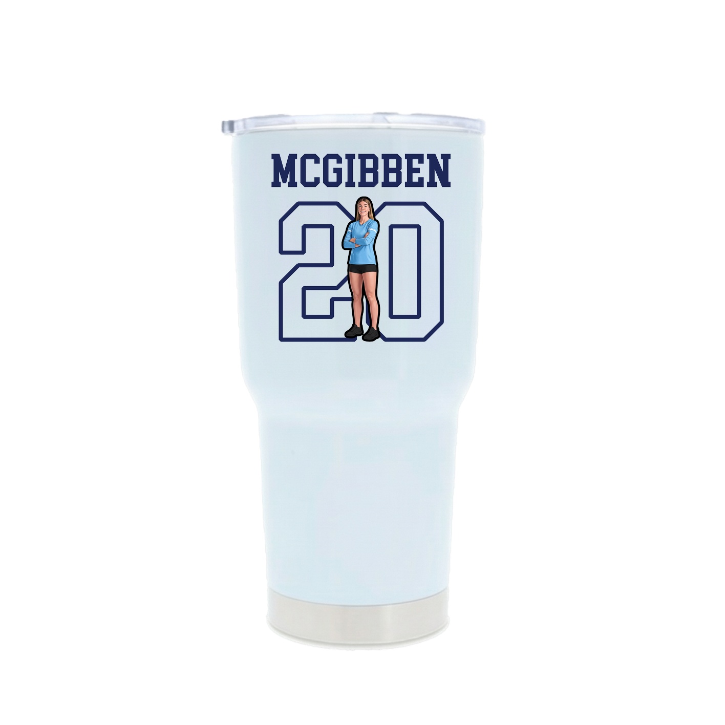30oz Stainless Steel Tumbler — Shirsey in White