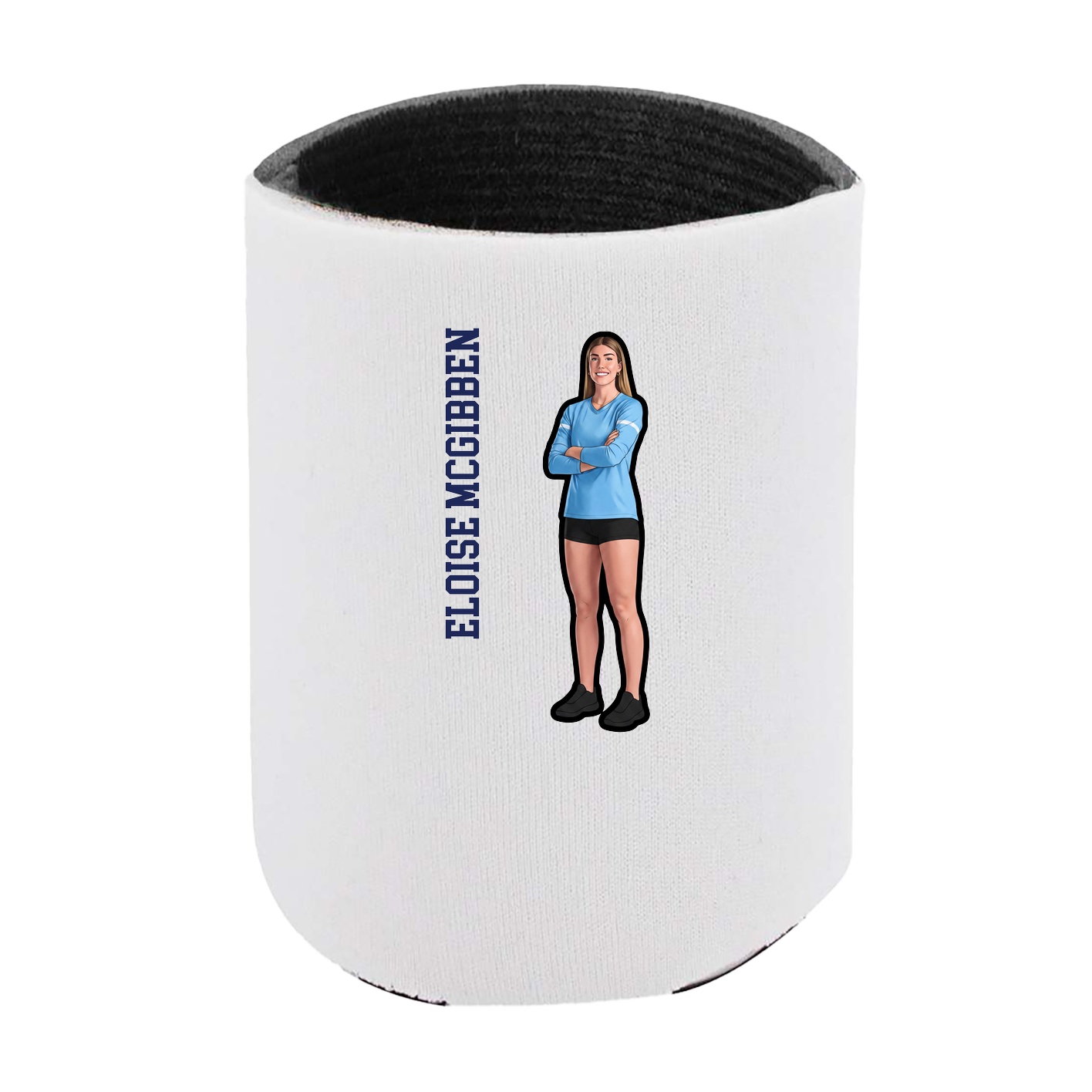 Can Holder — Name Vertical in White
