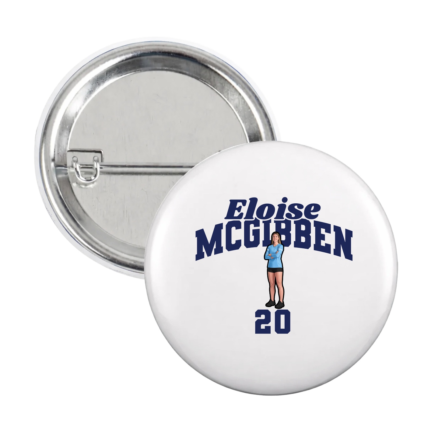 Game Day Button — Signature Arch in White