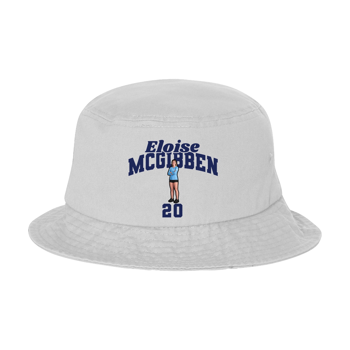 Bucket Cap — Signature Arch in White