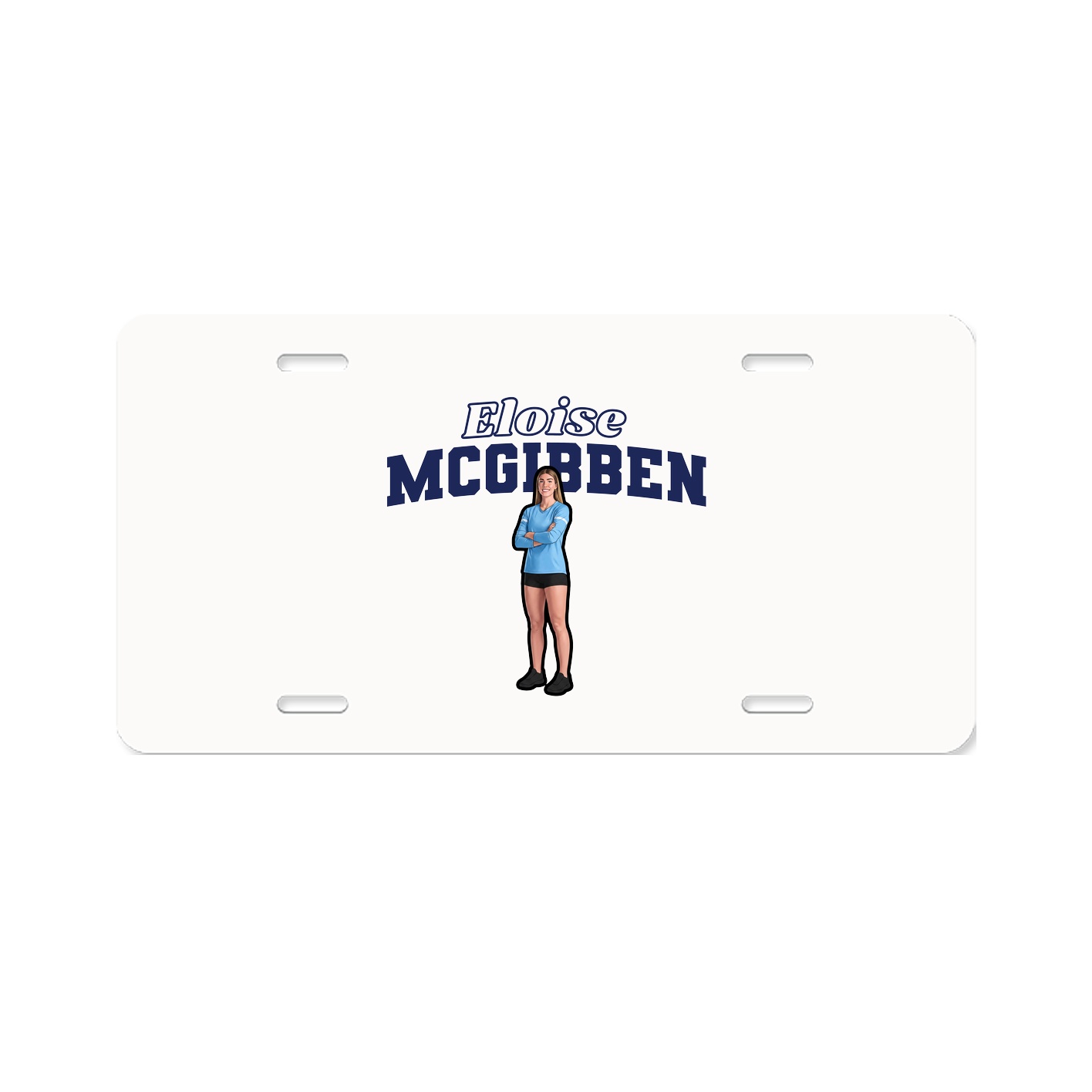 License Plate — Name Arch in Classic