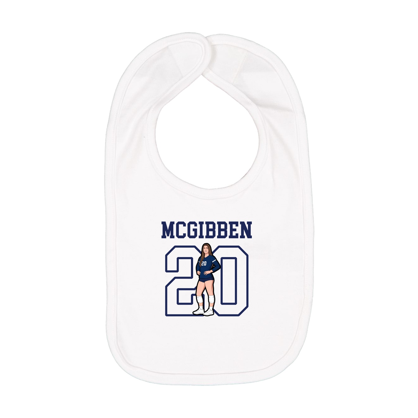 Infant Bib — Shirsey in White