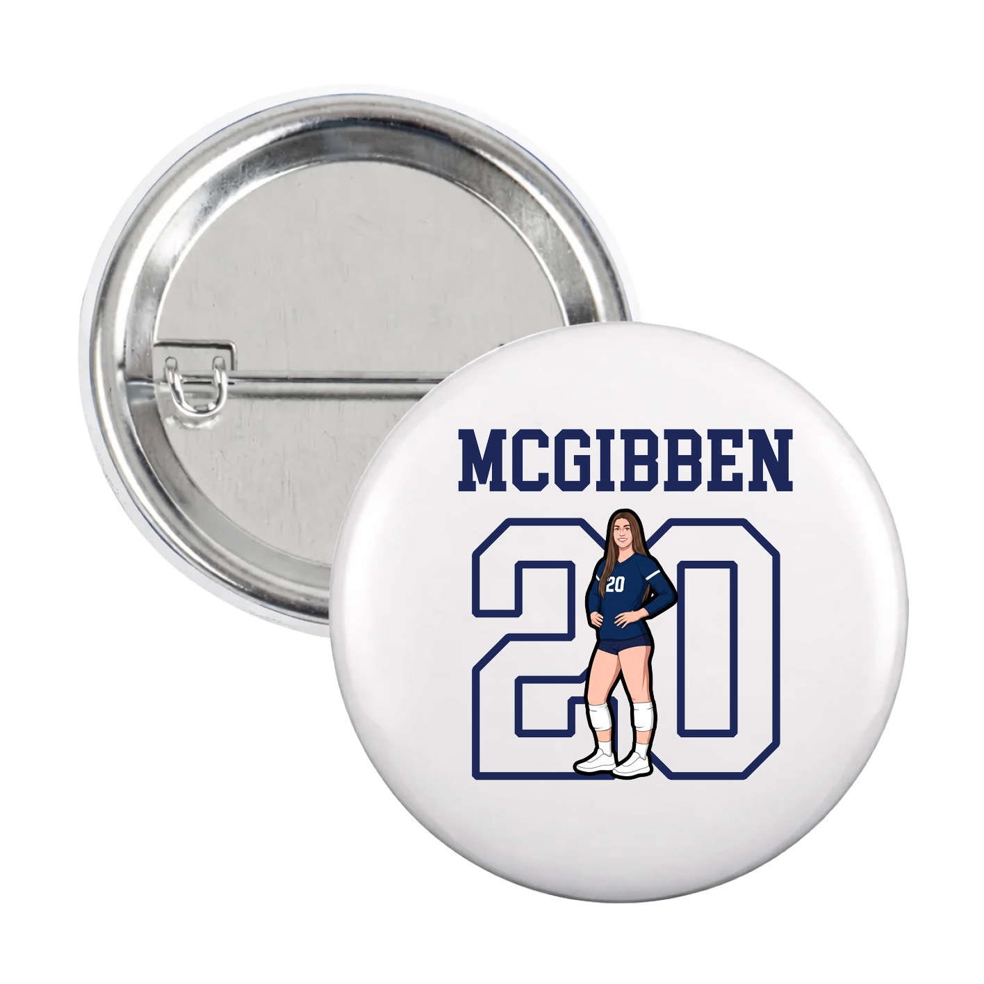 Game Day Button — Shirsey in White