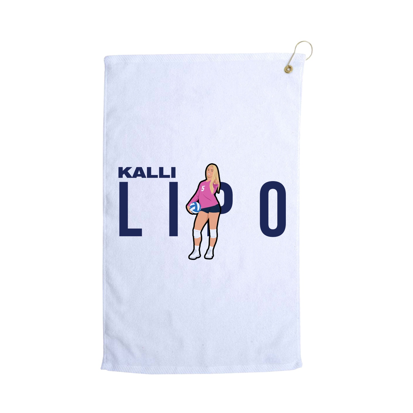 Golf Towel — Player Name in White