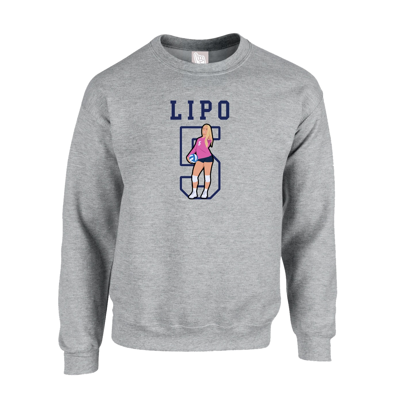 Fleece Crew — Shirsey in Grey