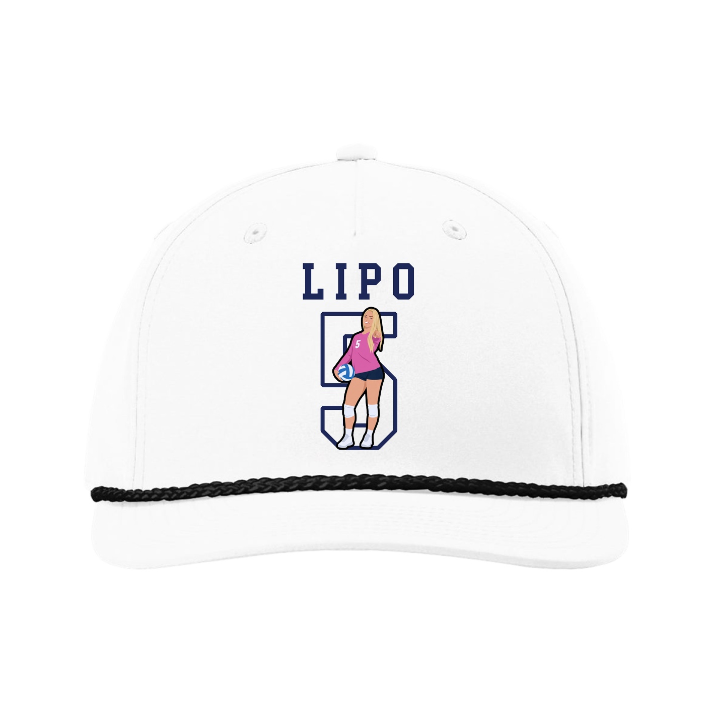 Five-Panel Classic Rope Cap — Shirsey in White