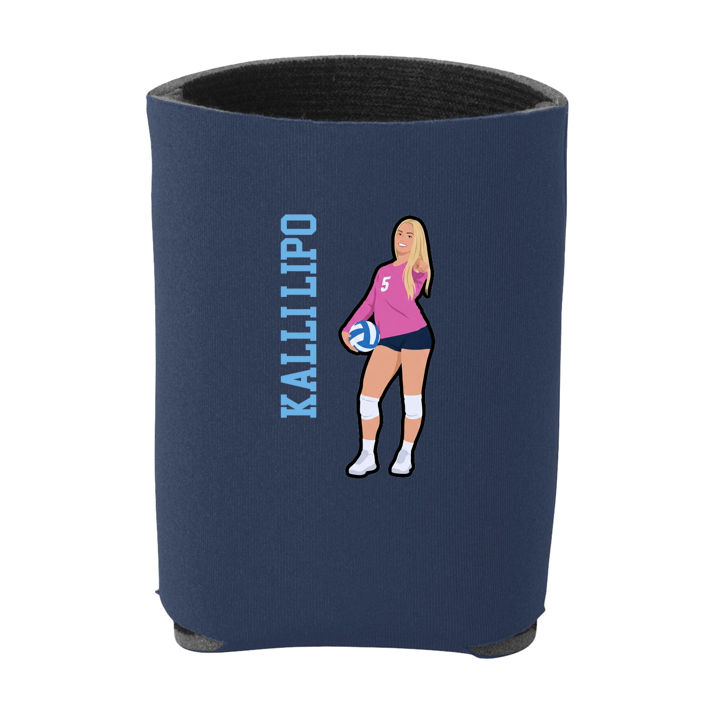 Can Holder — Name Vertical in Navy