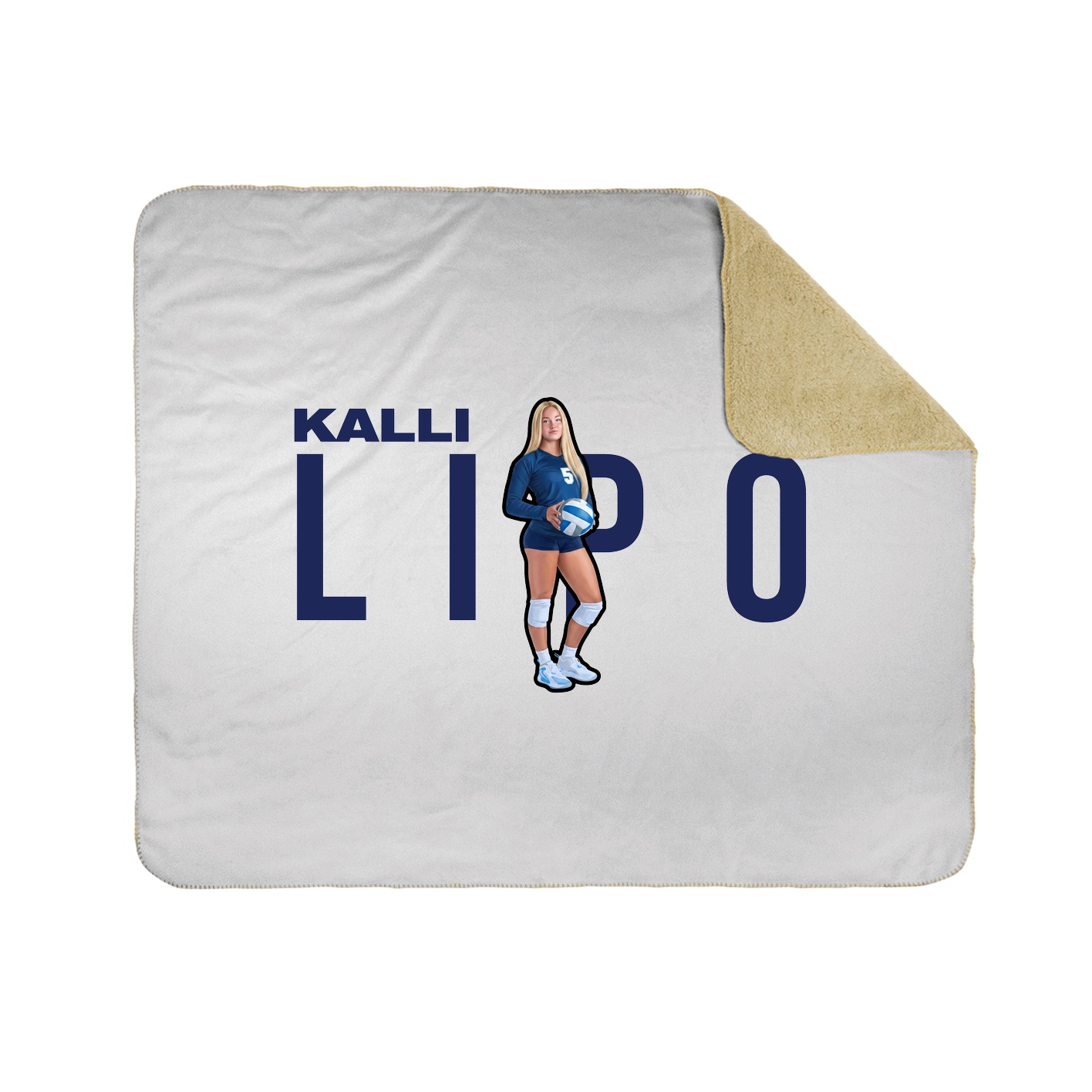 Throw Blanket — Player Name in White