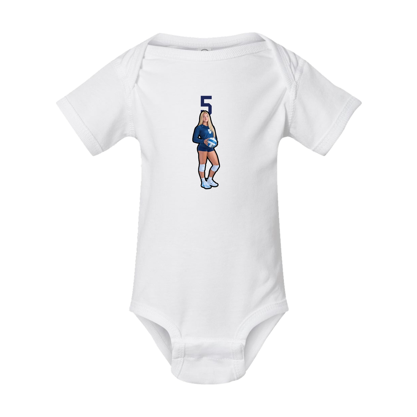 Baby Onesie — Number Top in White