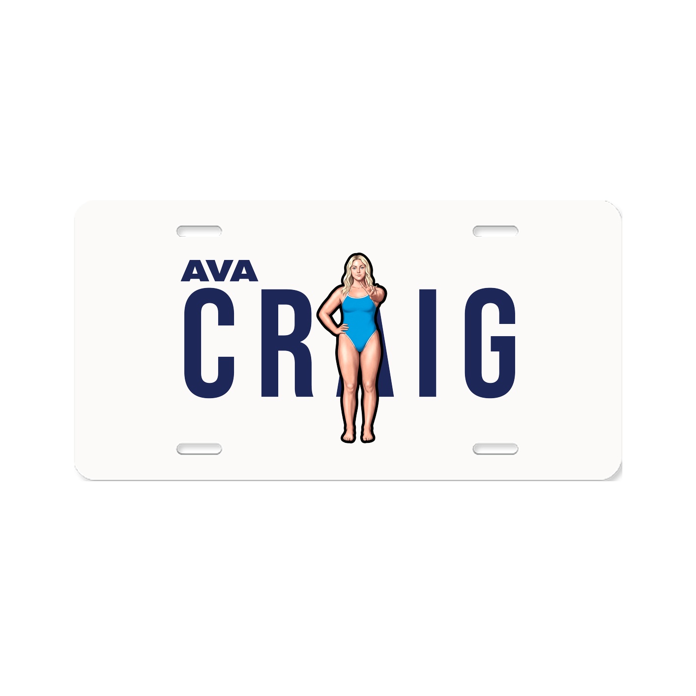License Plate — Player Name in Classic