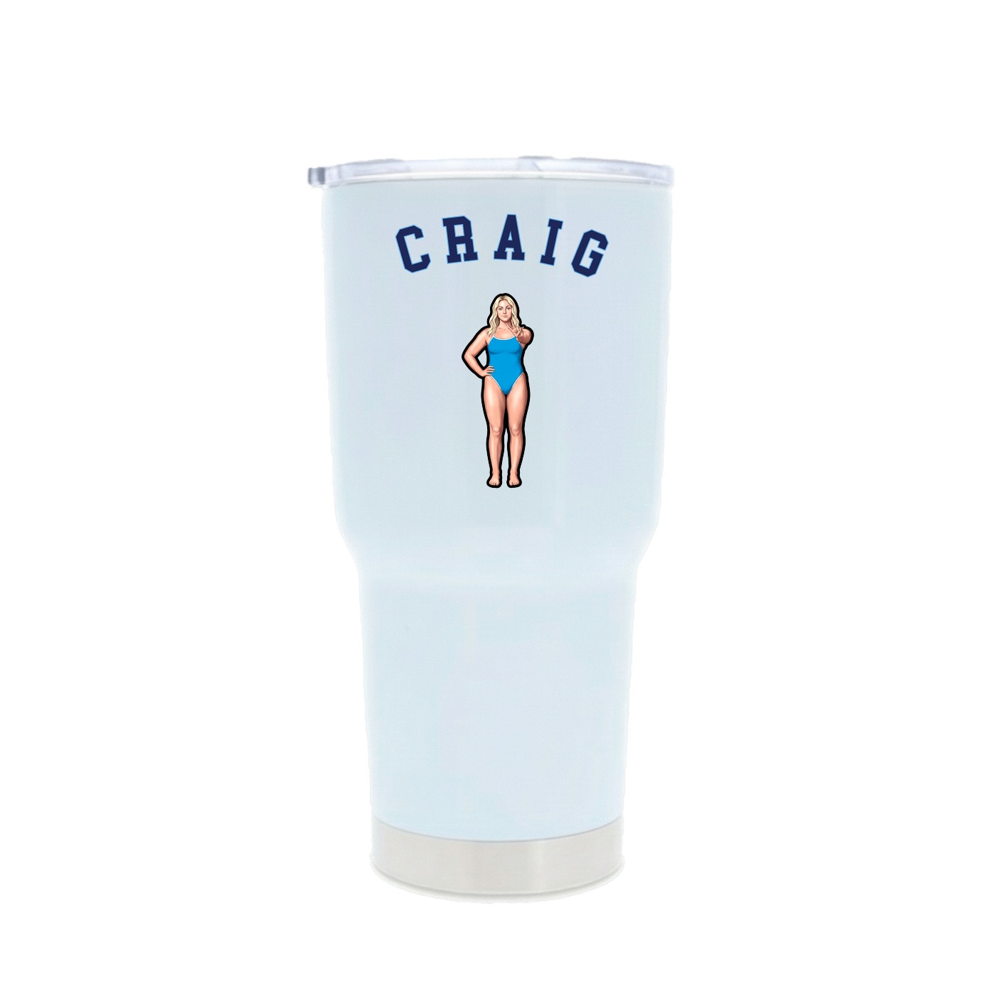 30oz Stainless Steel Tumbler — Shirsey Arch in White
