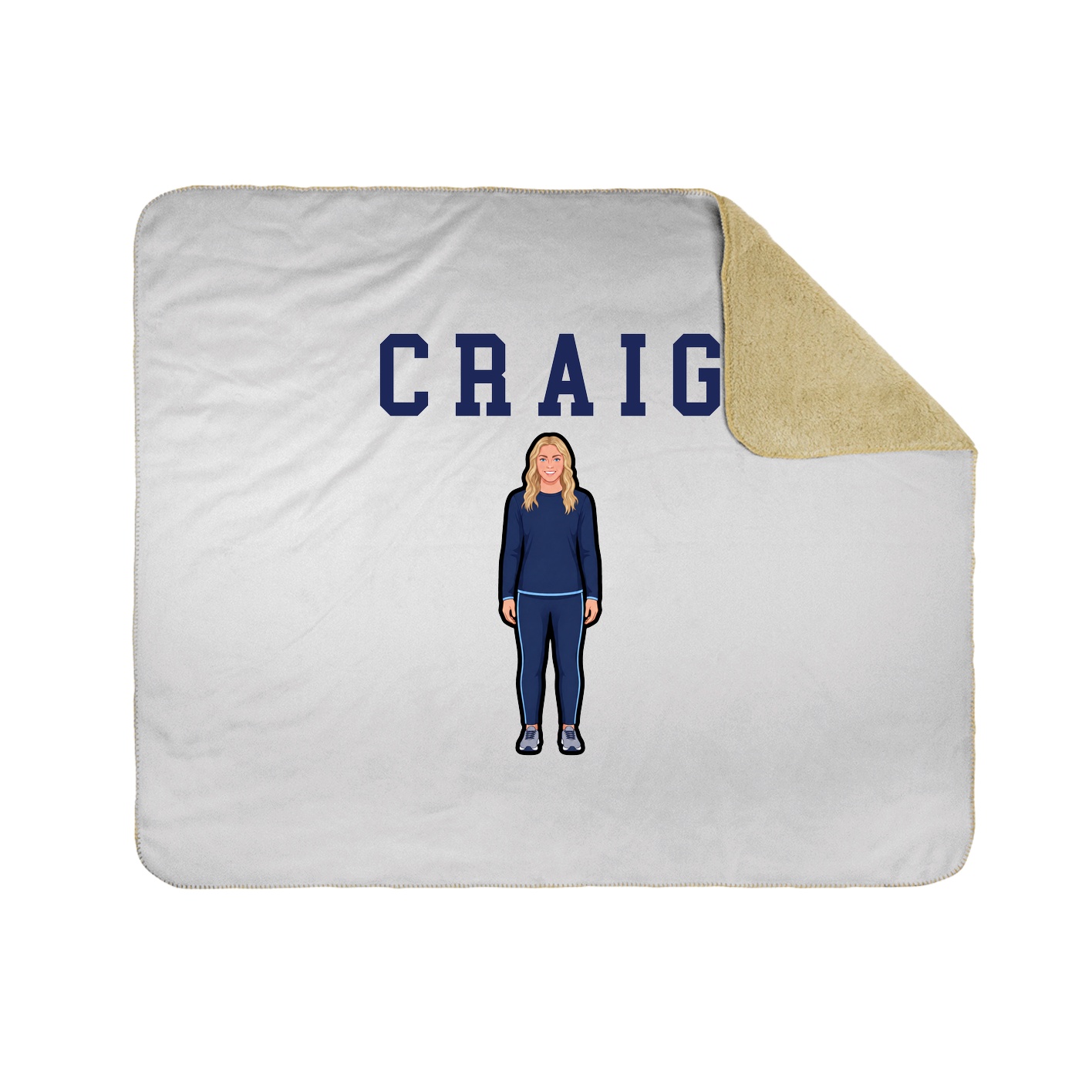 Throw Blanket — Shirsey in White