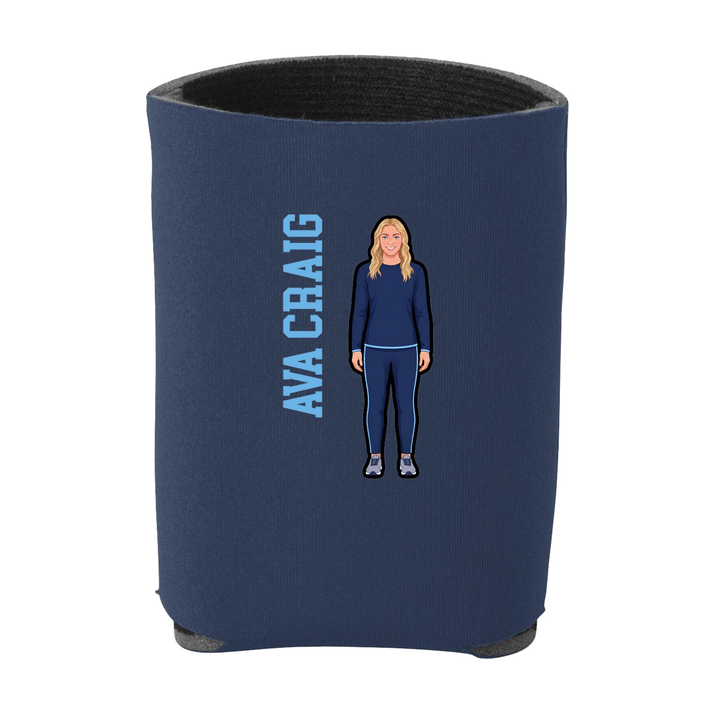 Can Holder — Name Vertical in Navy